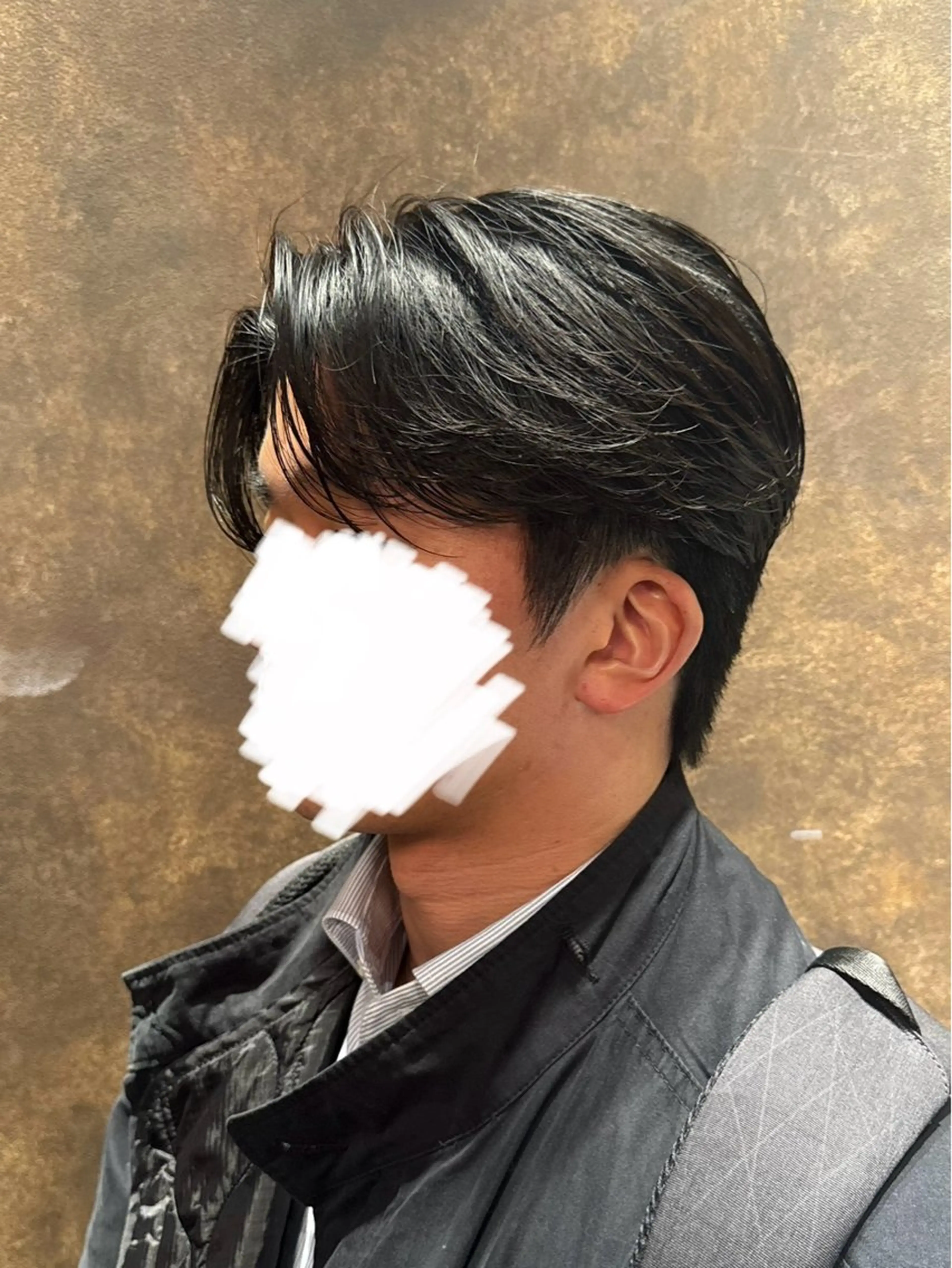 メンズ センターパート カット 矢津田 侑のヘアスタイル