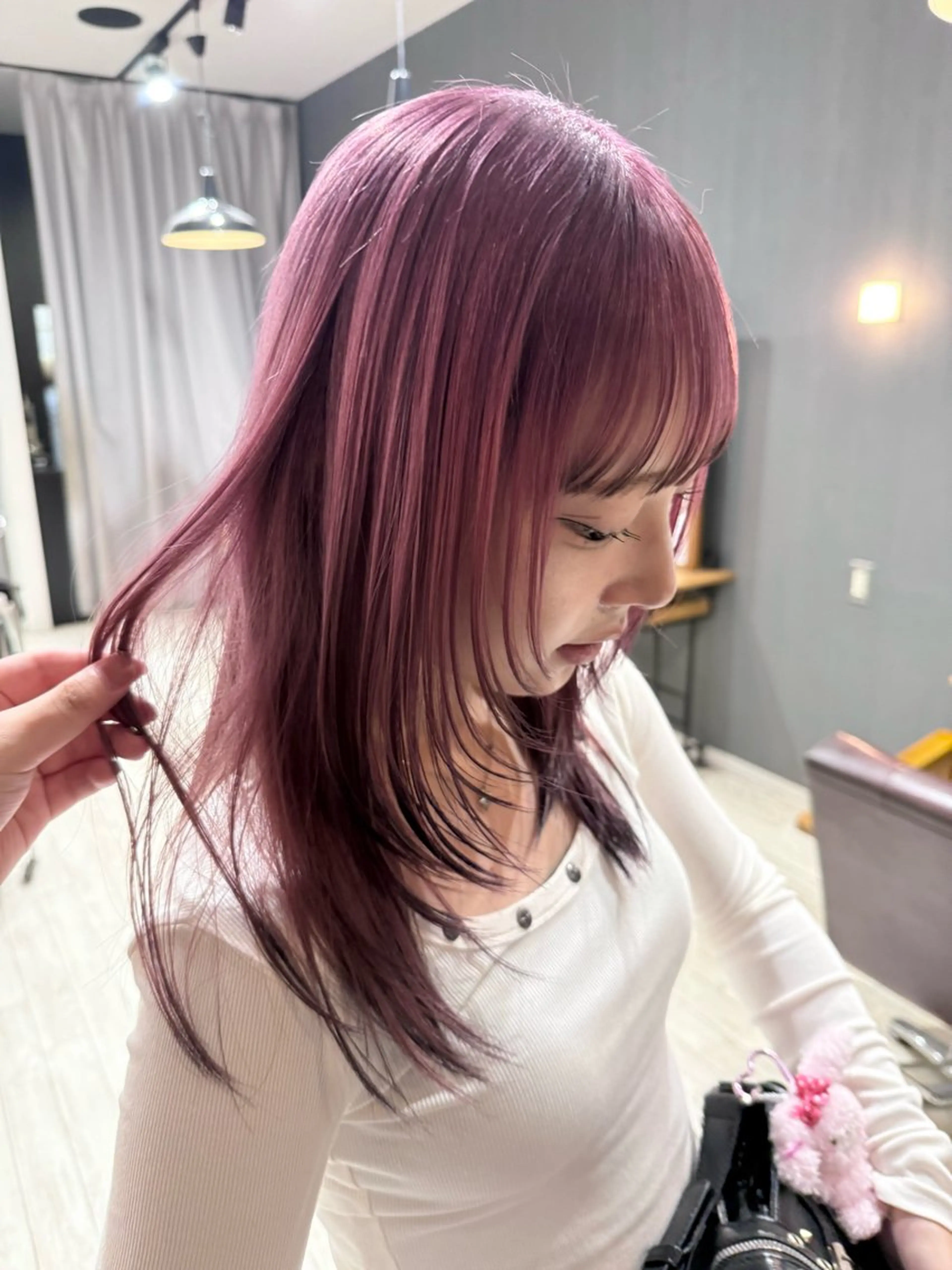 ロング カラー ヘアカラー まつもと みなつのヘアスタイル