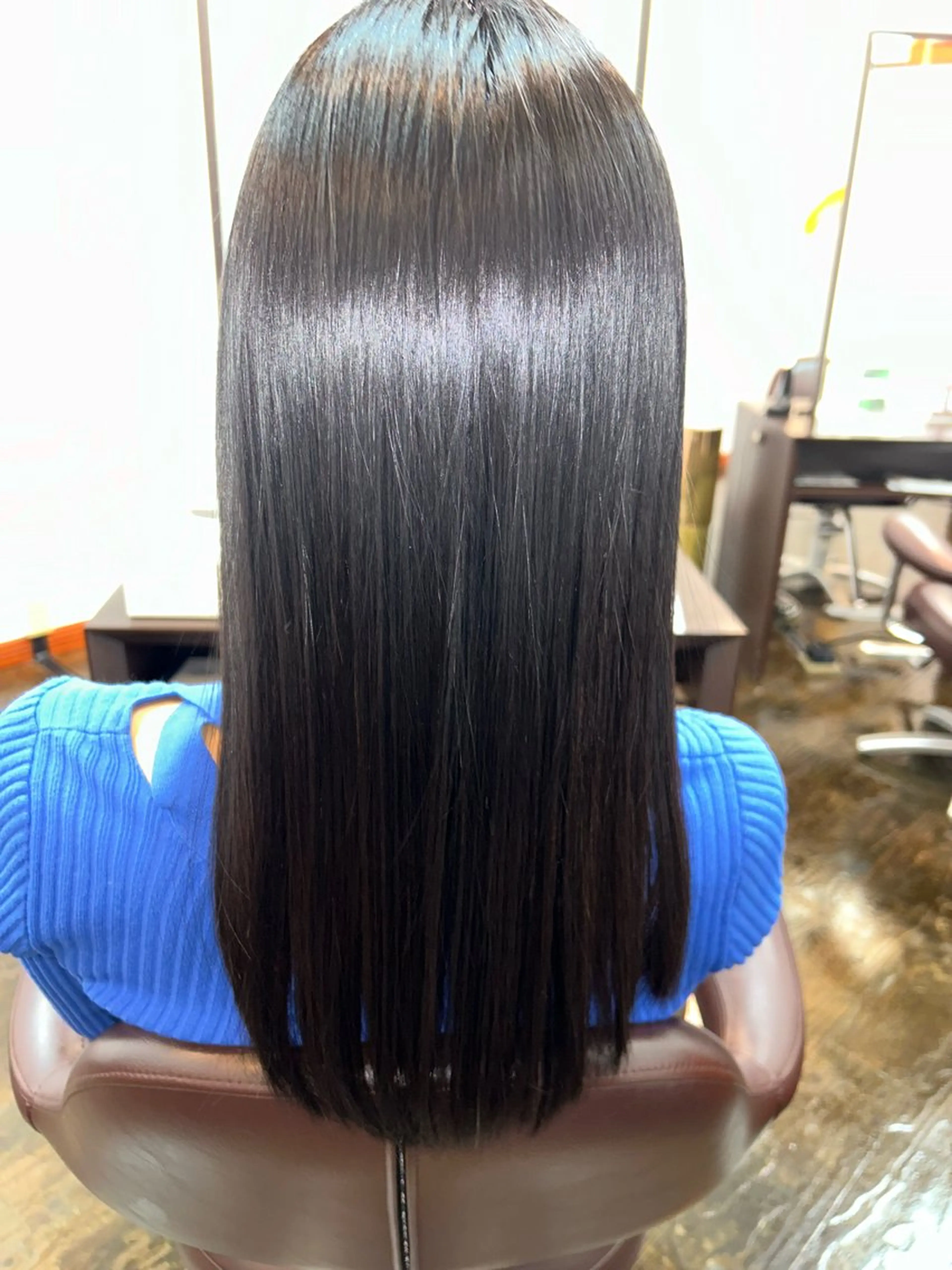 セミロング ボブ ハイライト 髪質改善 レイヤーカット 縮毛矯正 カット 縮毛矯正 トリートメント 康本将輝 ♦️髪質改善♦️のヘアスタイル