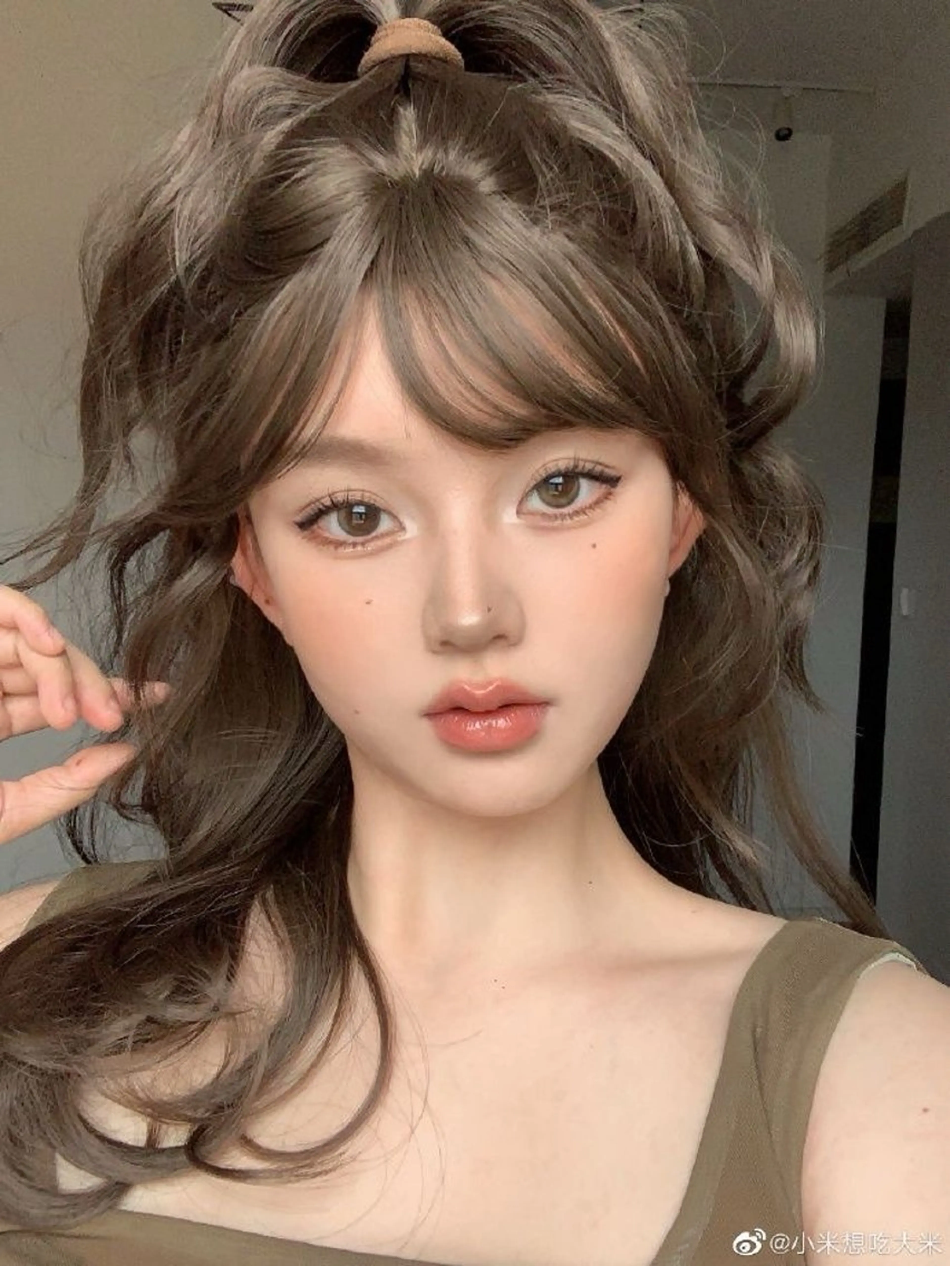 ロング カラー ベージュカラー ブリーチ ダブルカラー ブリーチなしカラー 小顔カット カット ヘアカラー トリートメント 原宿／ワンホンヘア SAAYA🖤のヘアスタイル