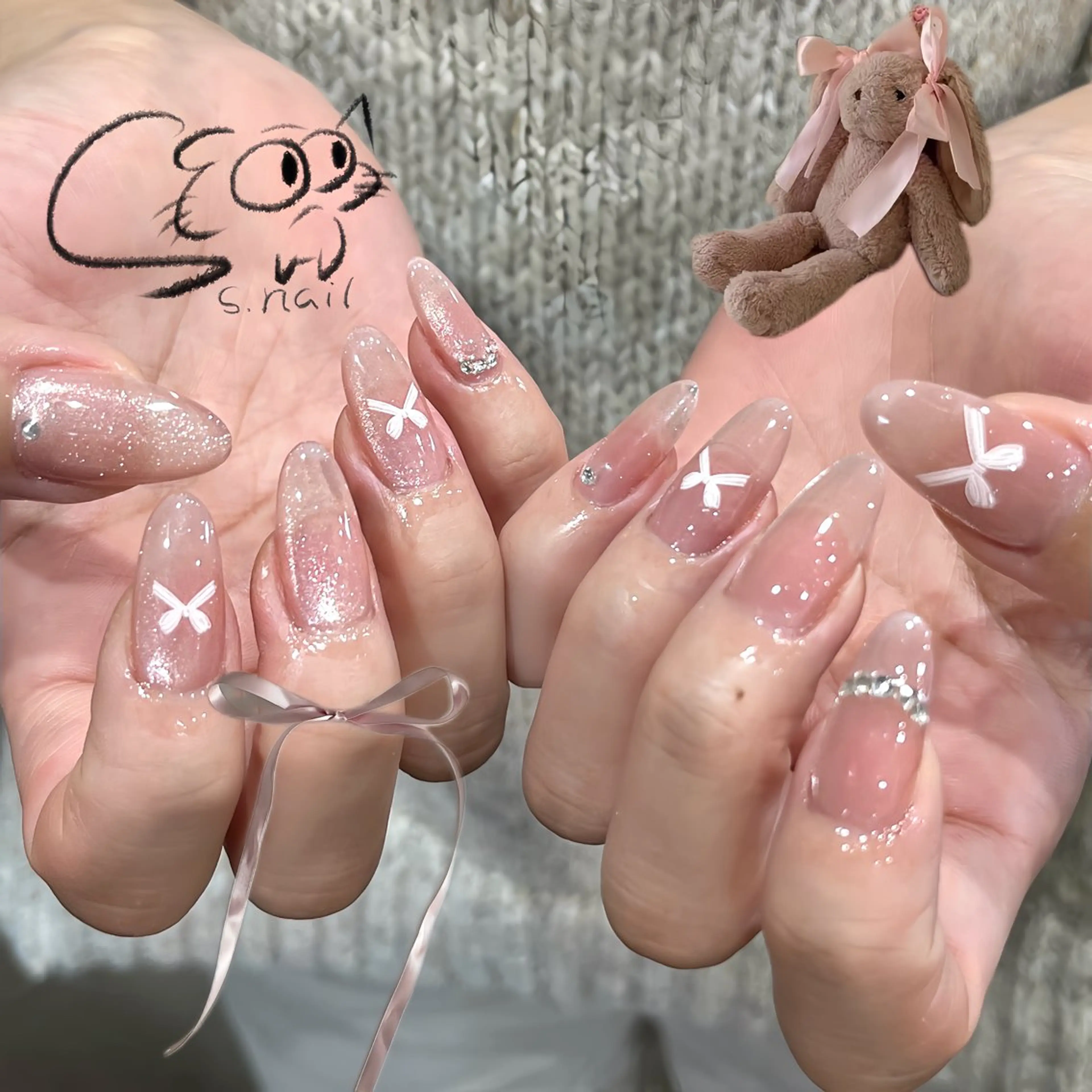 ネイル アートネイル チークネイル フレンチネイル グラデーション マグネットネイル S.nail _のネイルデザイン