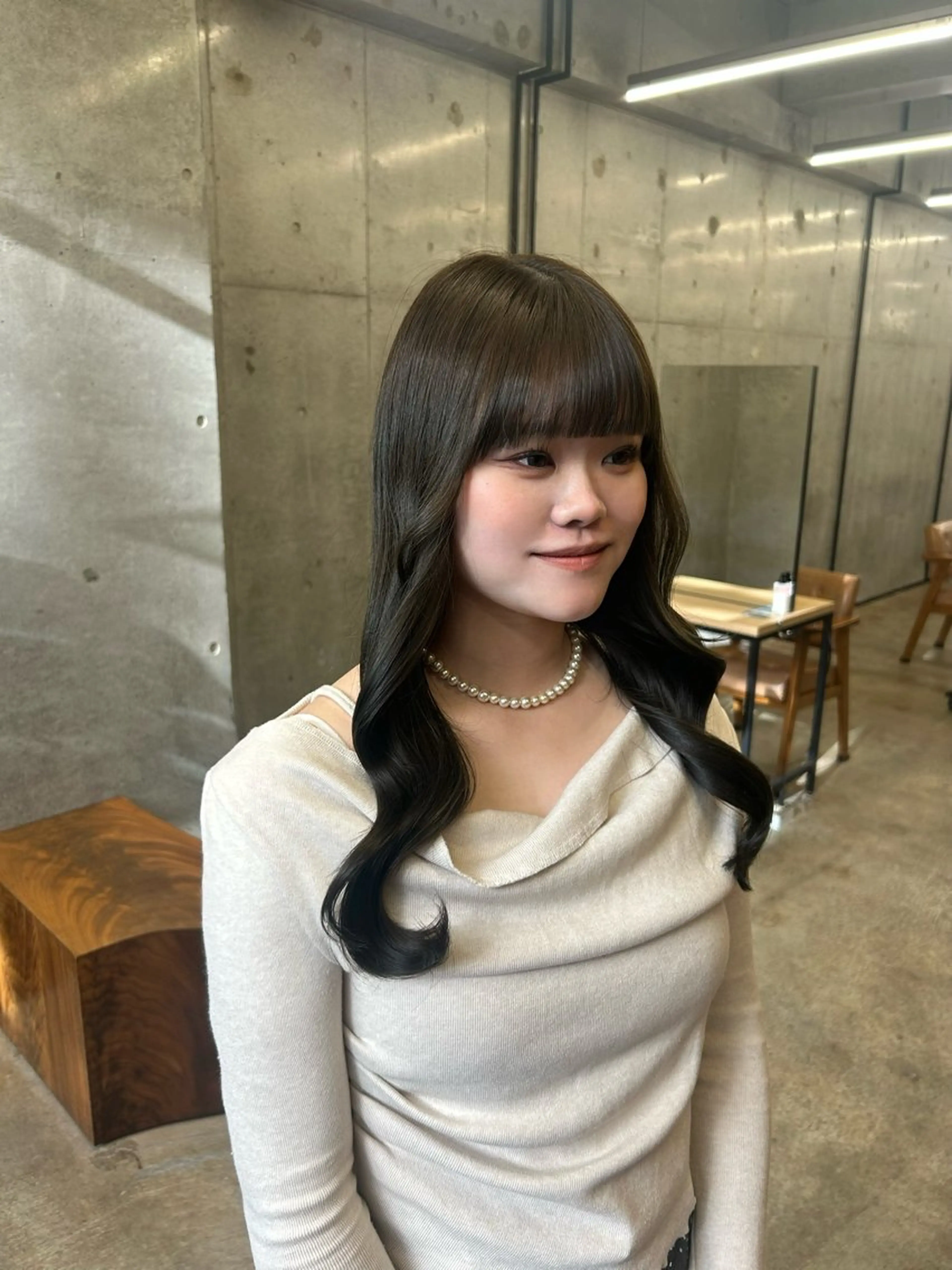 ロング カラー カット ヘアカラー トリートメント 🌷ラベンダーピンク 顔まわり🌷ねいろのヘアスタイル