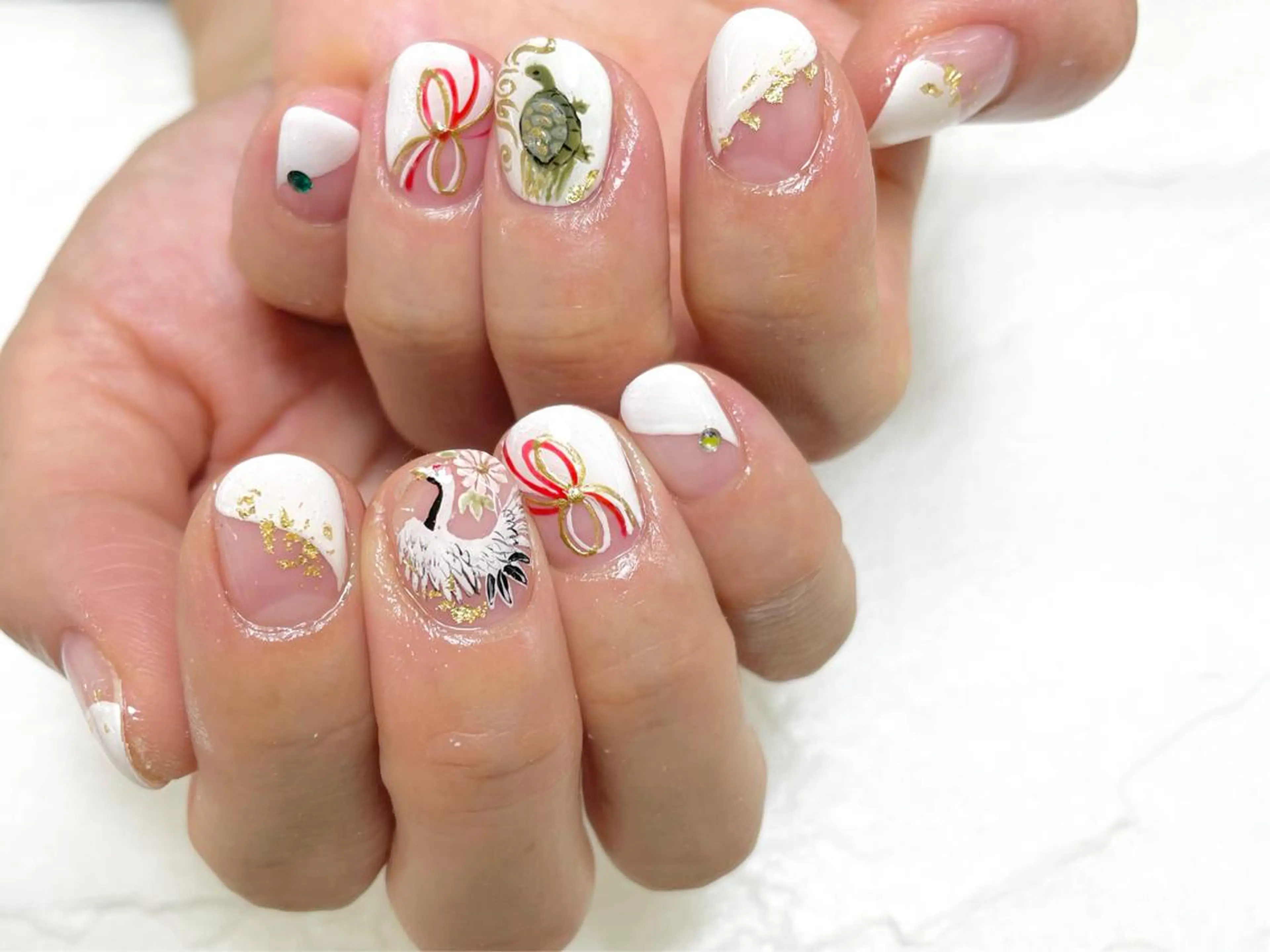 ネイル 持ち込み ブライダルネイル MINORI Nail&Waxのネイルデザイン