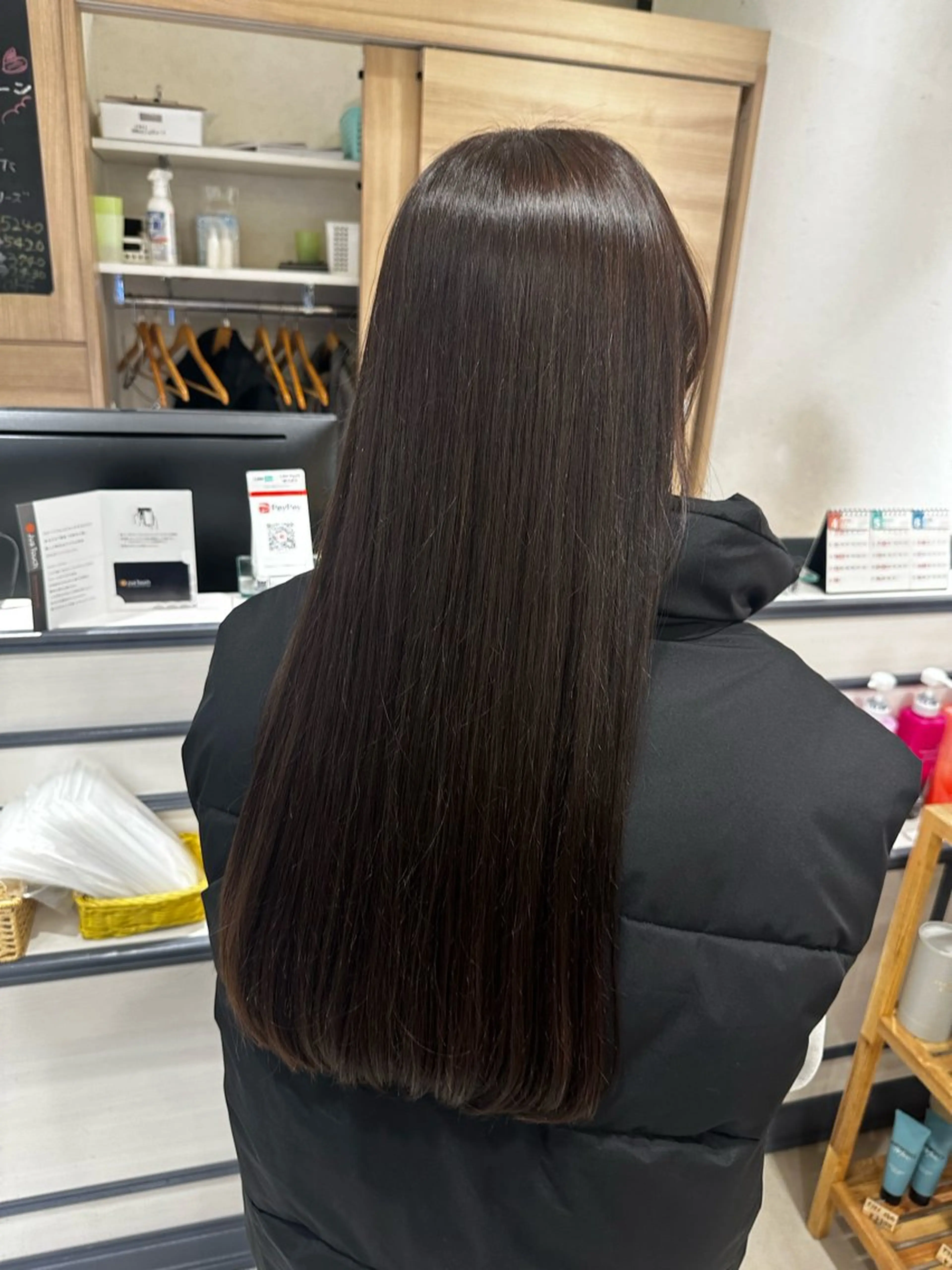 ロング カラー カット ヘアカラー 岡本 葵のヘアスタイル