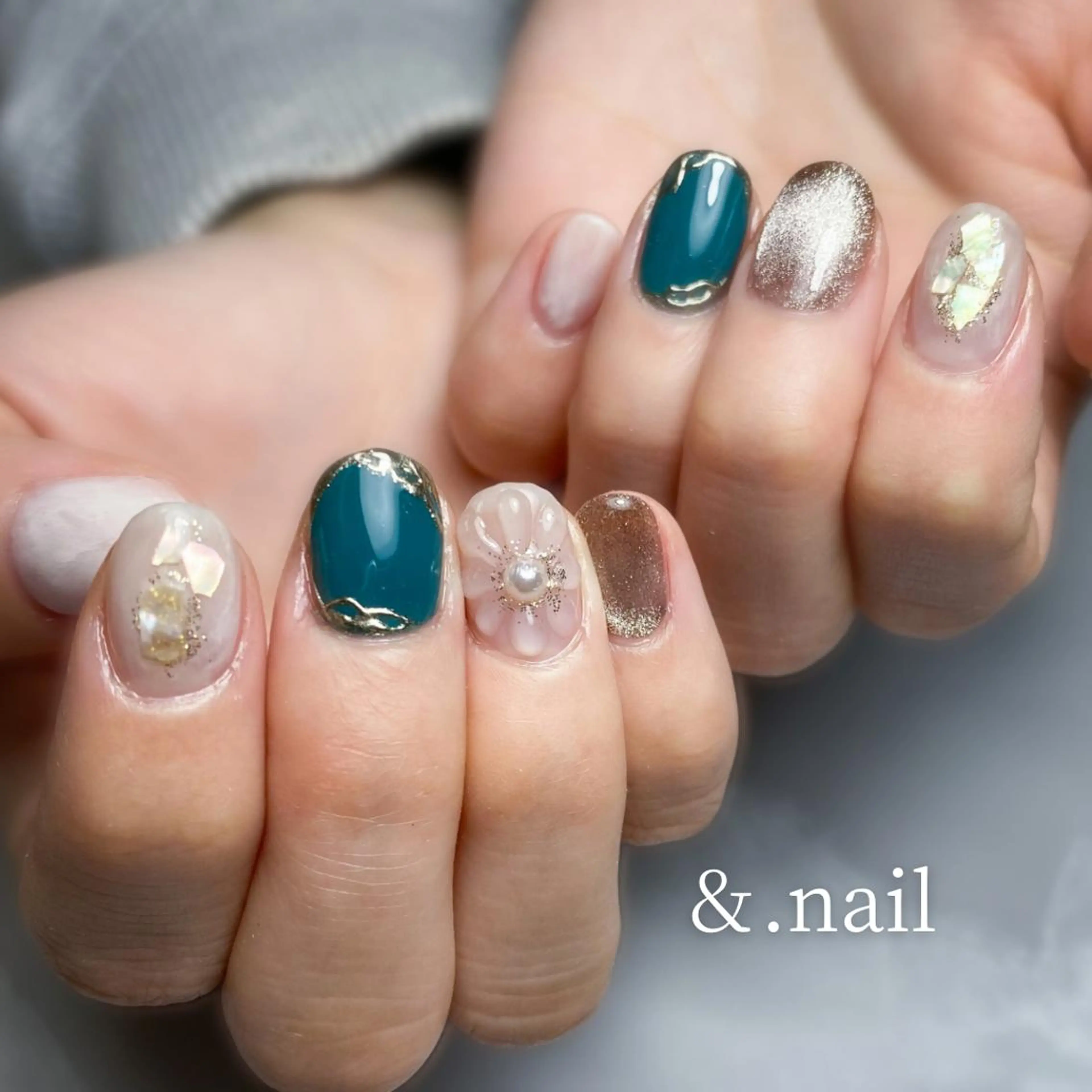 ネイル ハンドネイル &.nail/ ニュアンス/持込み可のネイルデザイン