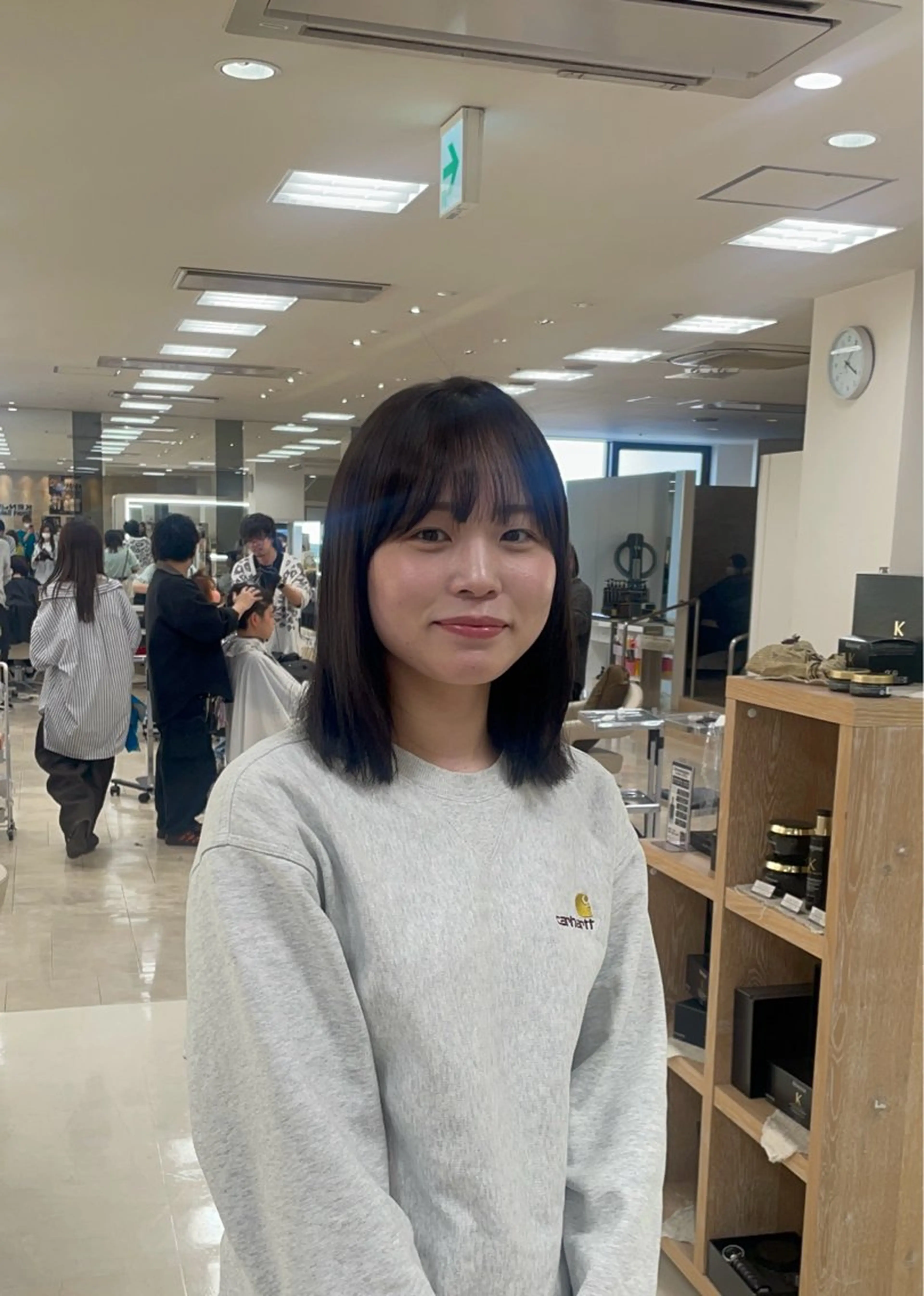 ミディアム カラー シャドウパーマ／骨格 矯正カット　トモキのヘアスタイル