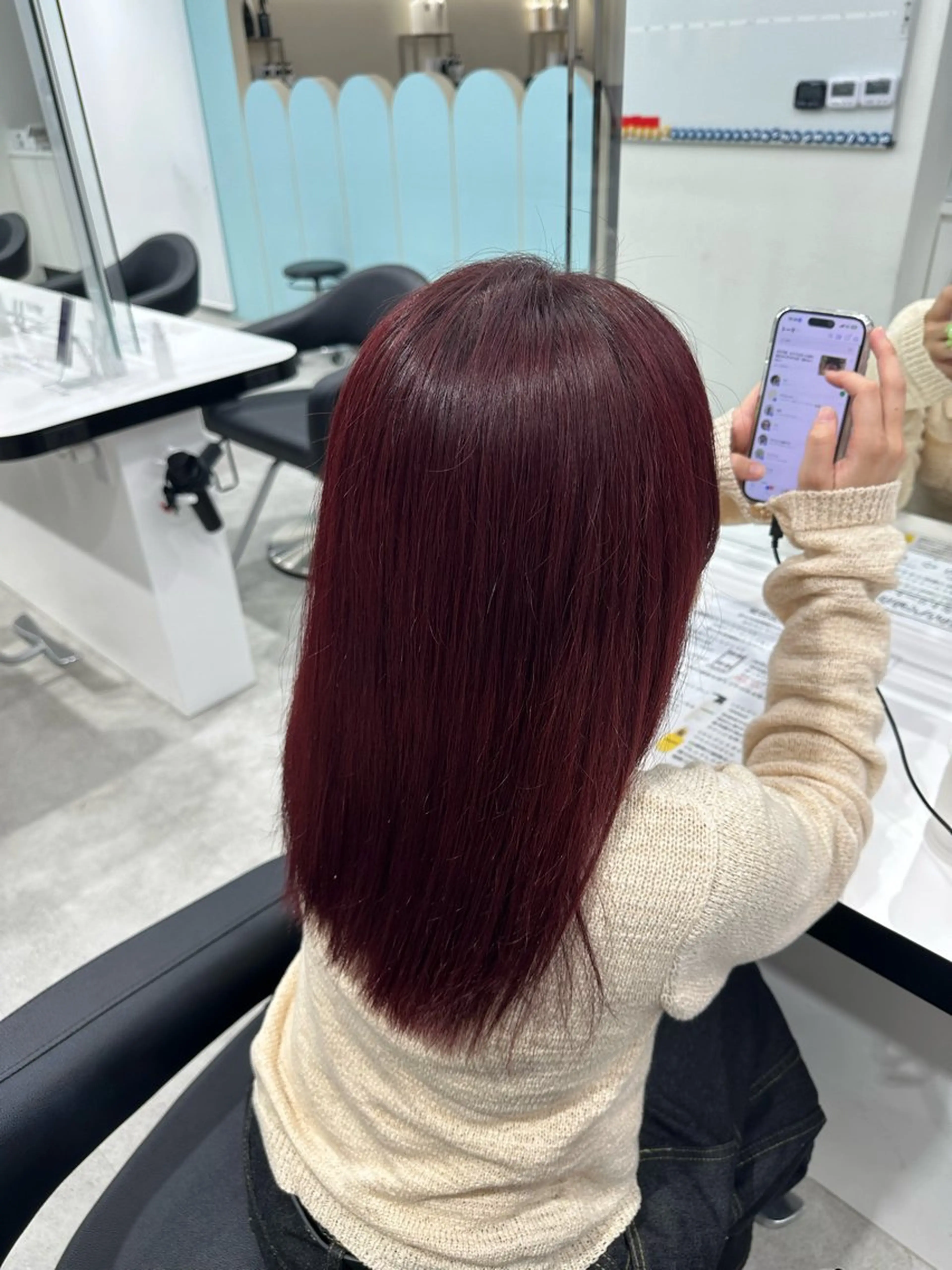 セミロング カラー 大人っぽ韓国ヘア🤍 yuma🐈‍⬛のヘアスタイル