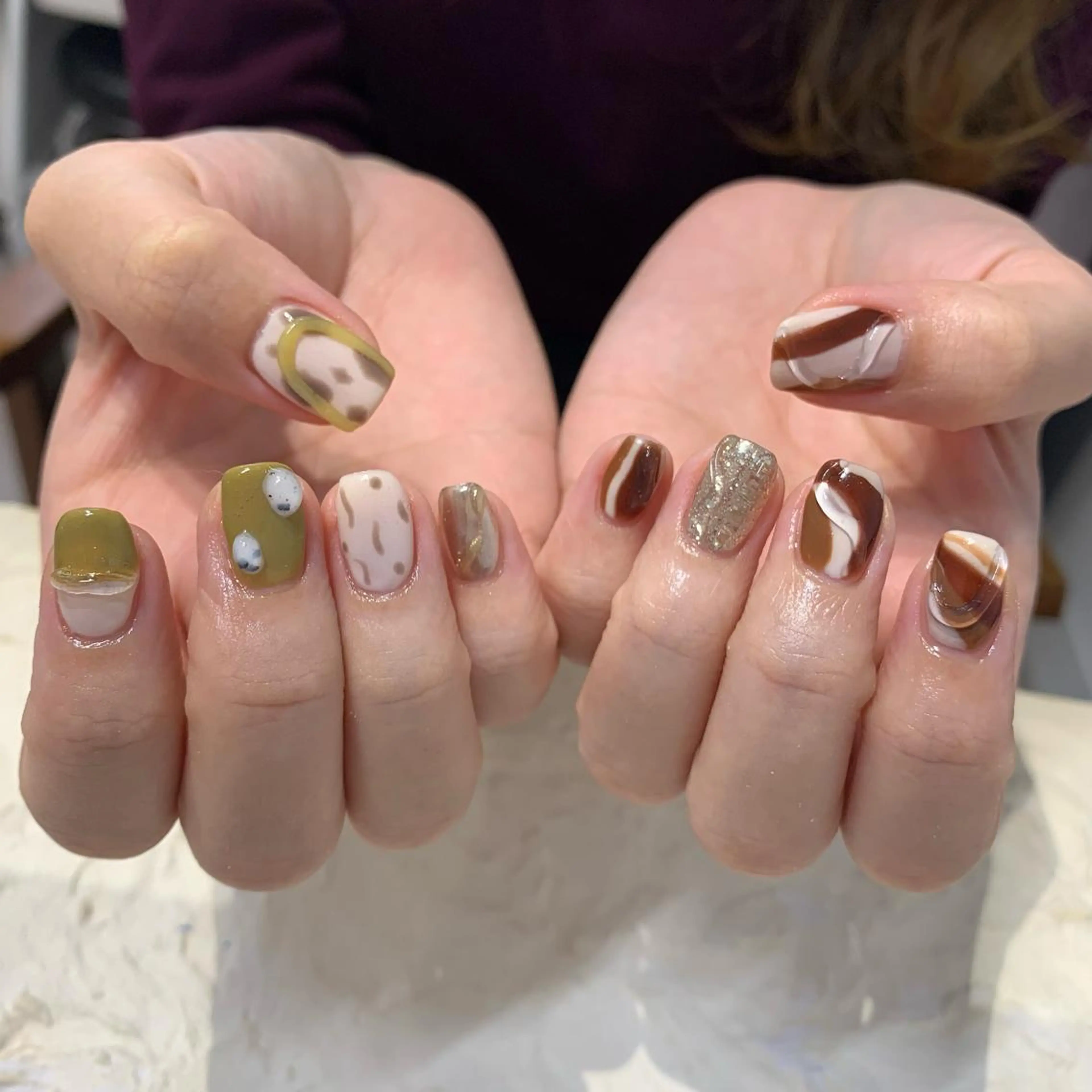 ネイル ピスタチオネイル マキノ ユイのネイルデザイン