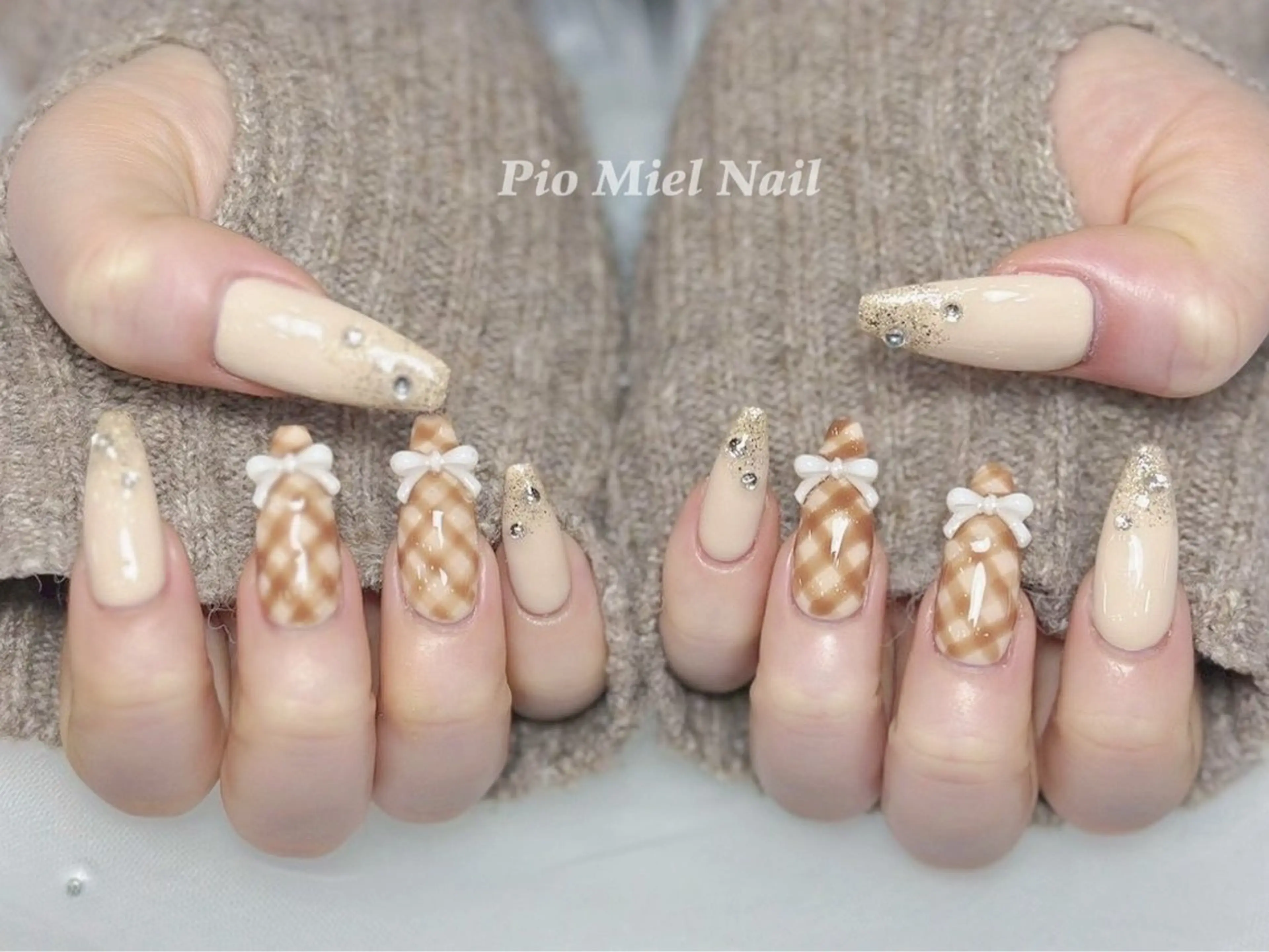 ネイル ハンドネイル HANA 長さだしのネイルデザイン