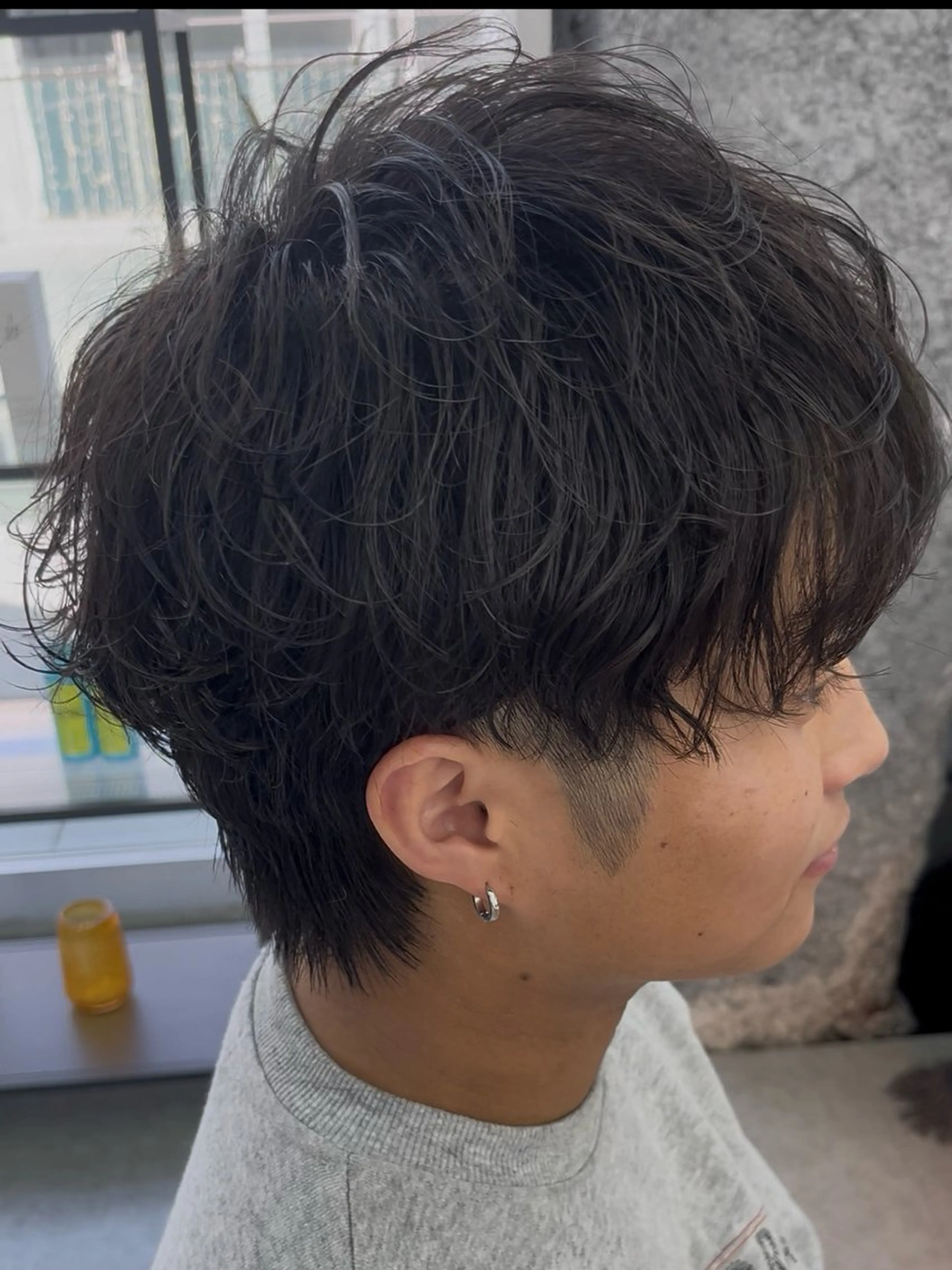 ショート パーマ メンズ メンズパーマ カット パーマ 🌟TOSHI/透明 感カラー/ショートのヘアスタイル