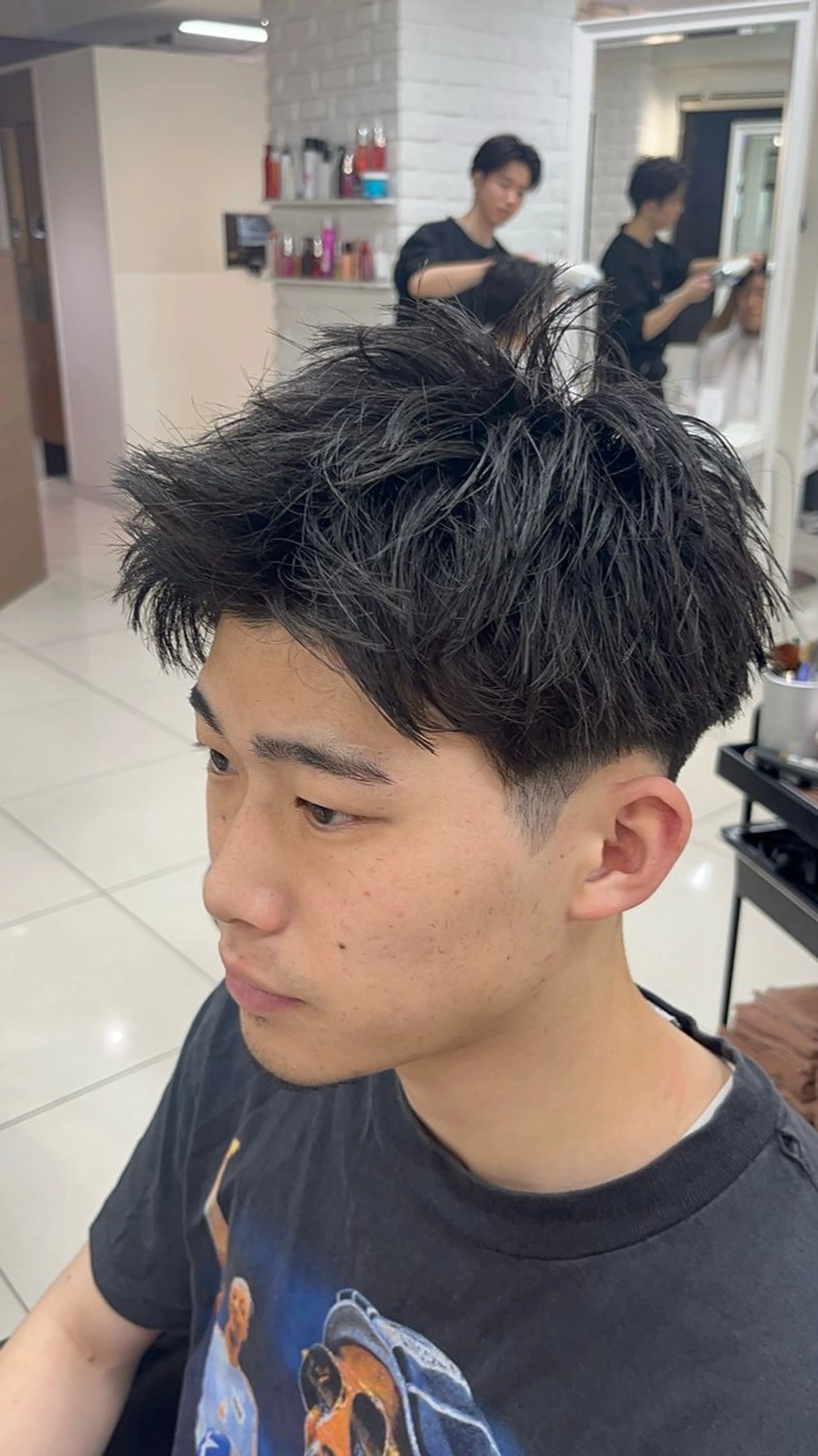 ショート メンズ カット トリートメント 縮毛矯正指名No.1 艶カラー/SHIMAのヘアスタイル