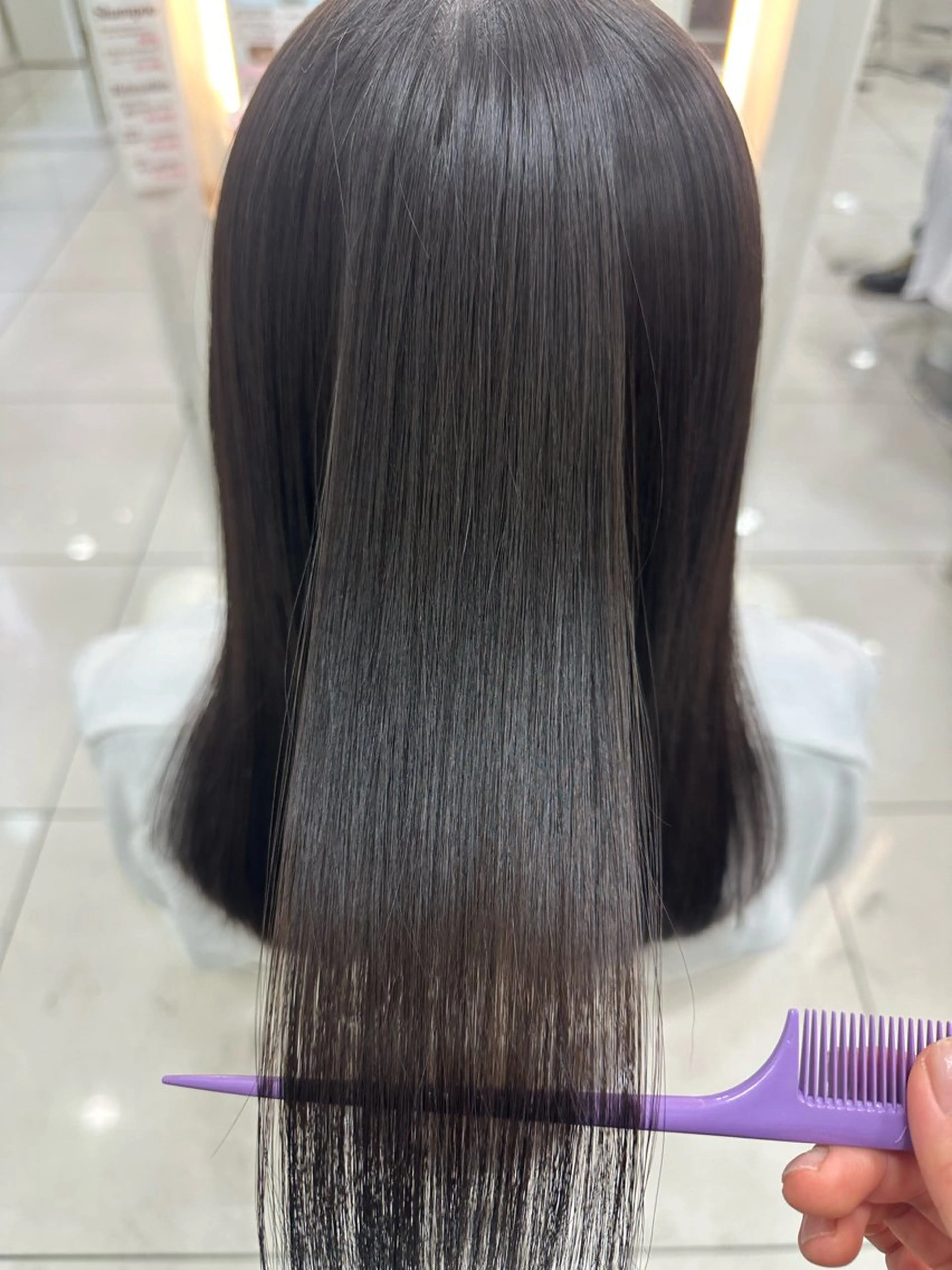 ロング パーマ 縮毛矯正 トリートメント 縮毛矯正 伊佐 愛のヘアスタイル