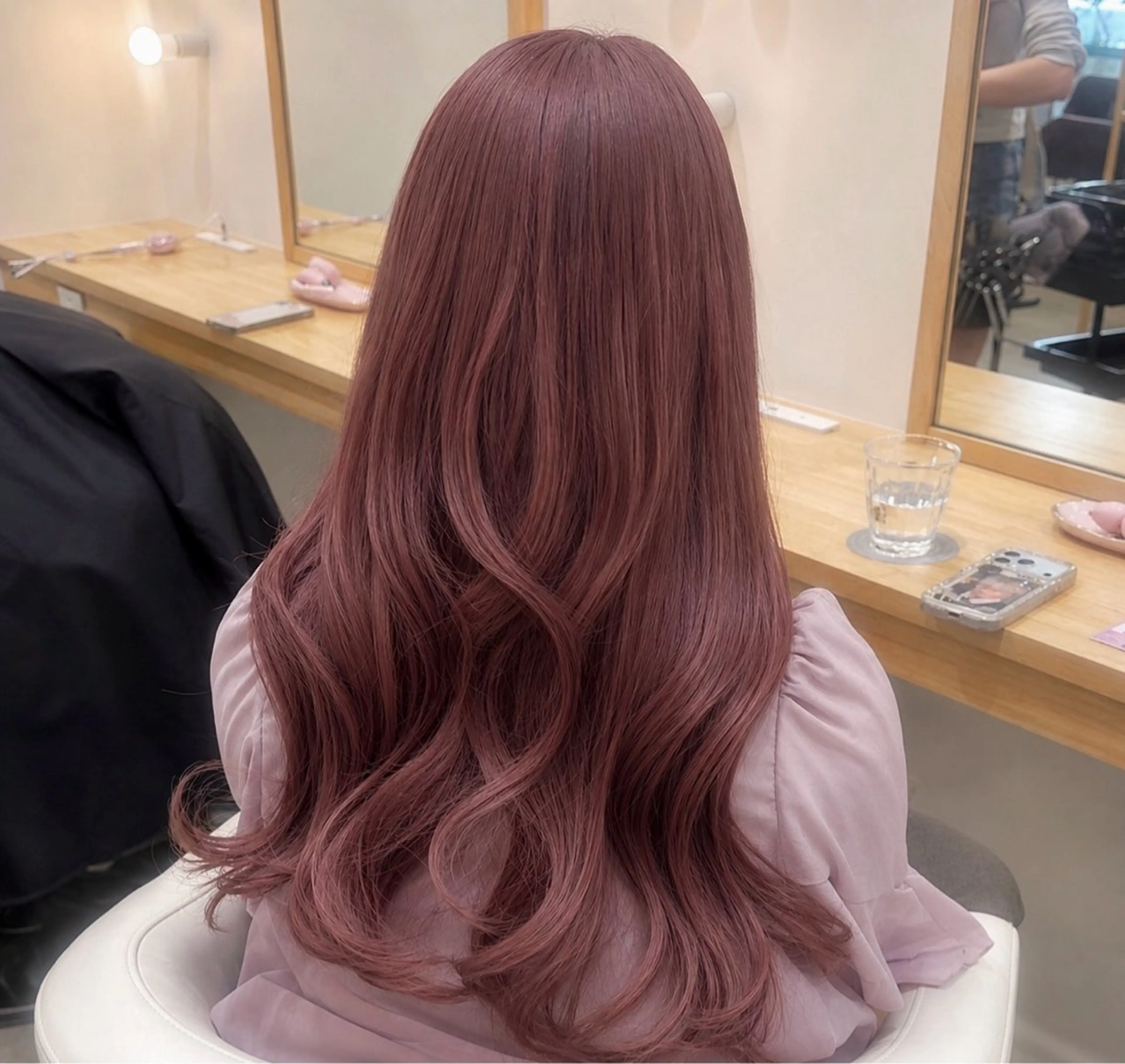 ロング カラー カット ヘアカラー 暖色カラー♡ ブリーチ🎀ノアのヘアスタイル