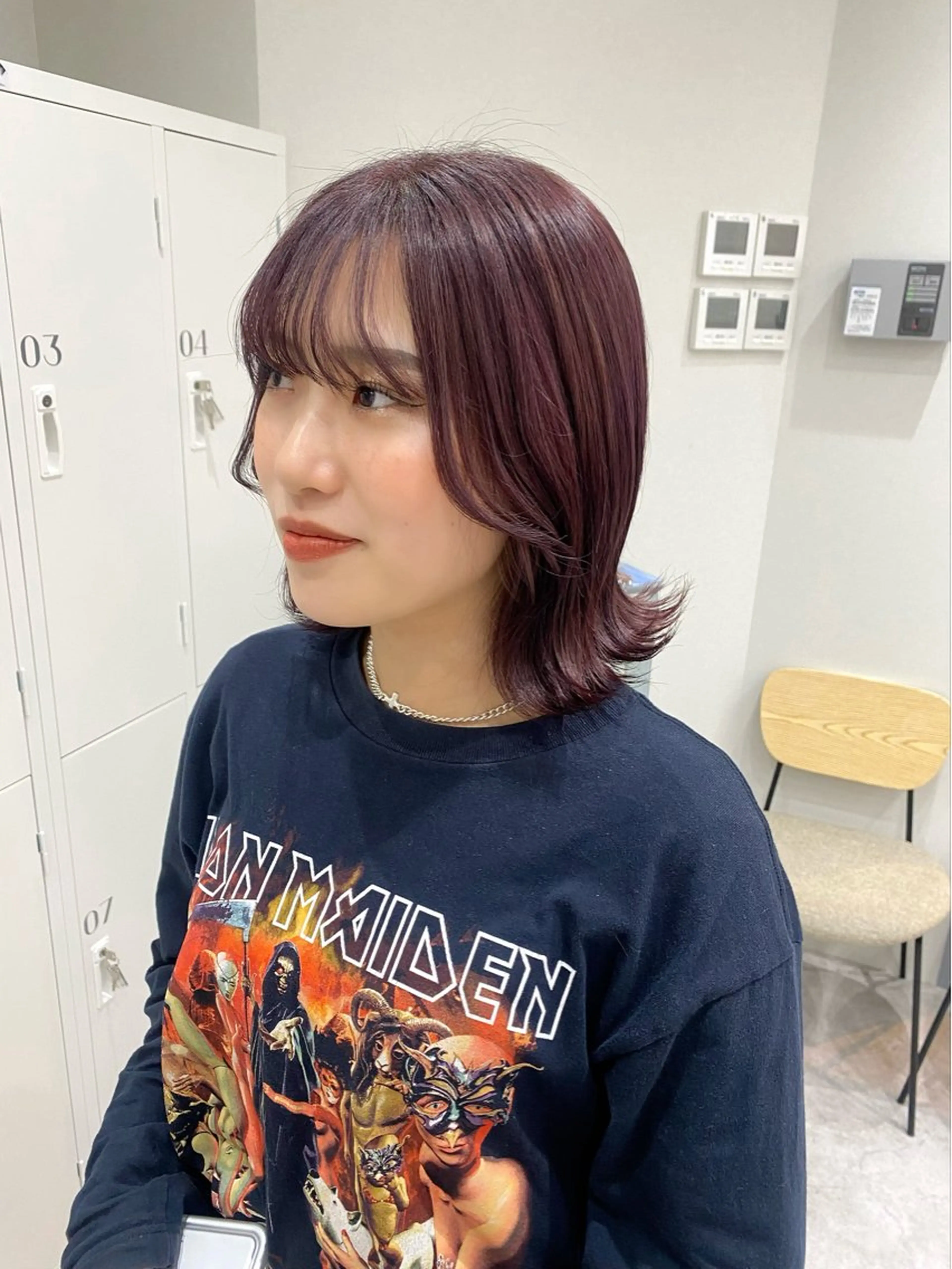 ミディアム カラー ヘアアレンジ ブリーチ ヘアカラー ボブ /ニュアンス/ satomi🧸💖のヘアスタイル