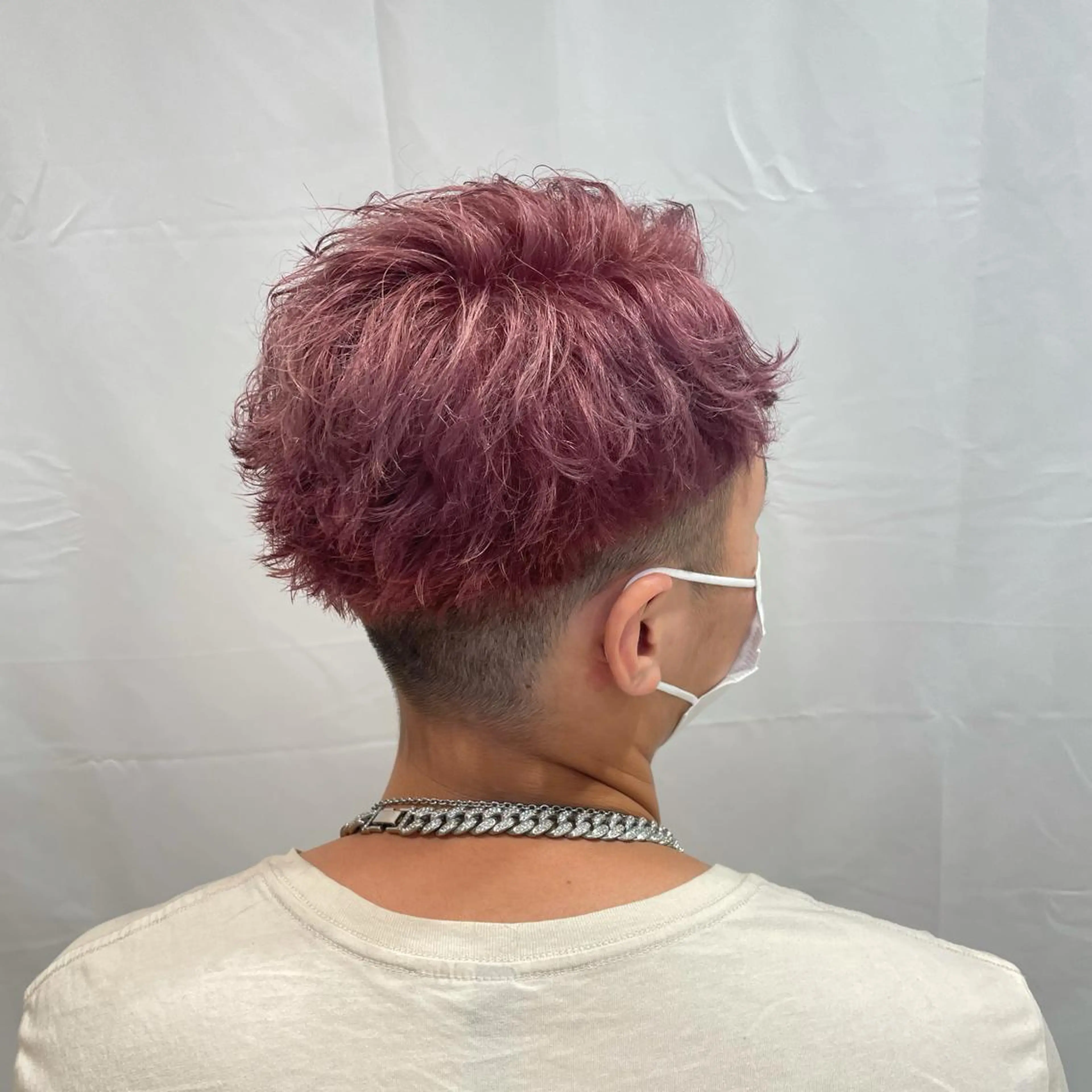 ショート カラー メンズ ピンクカラー バイオレットカラー 透明感カラー/高畑 /名古屋/山口航輝のヘアスタイル