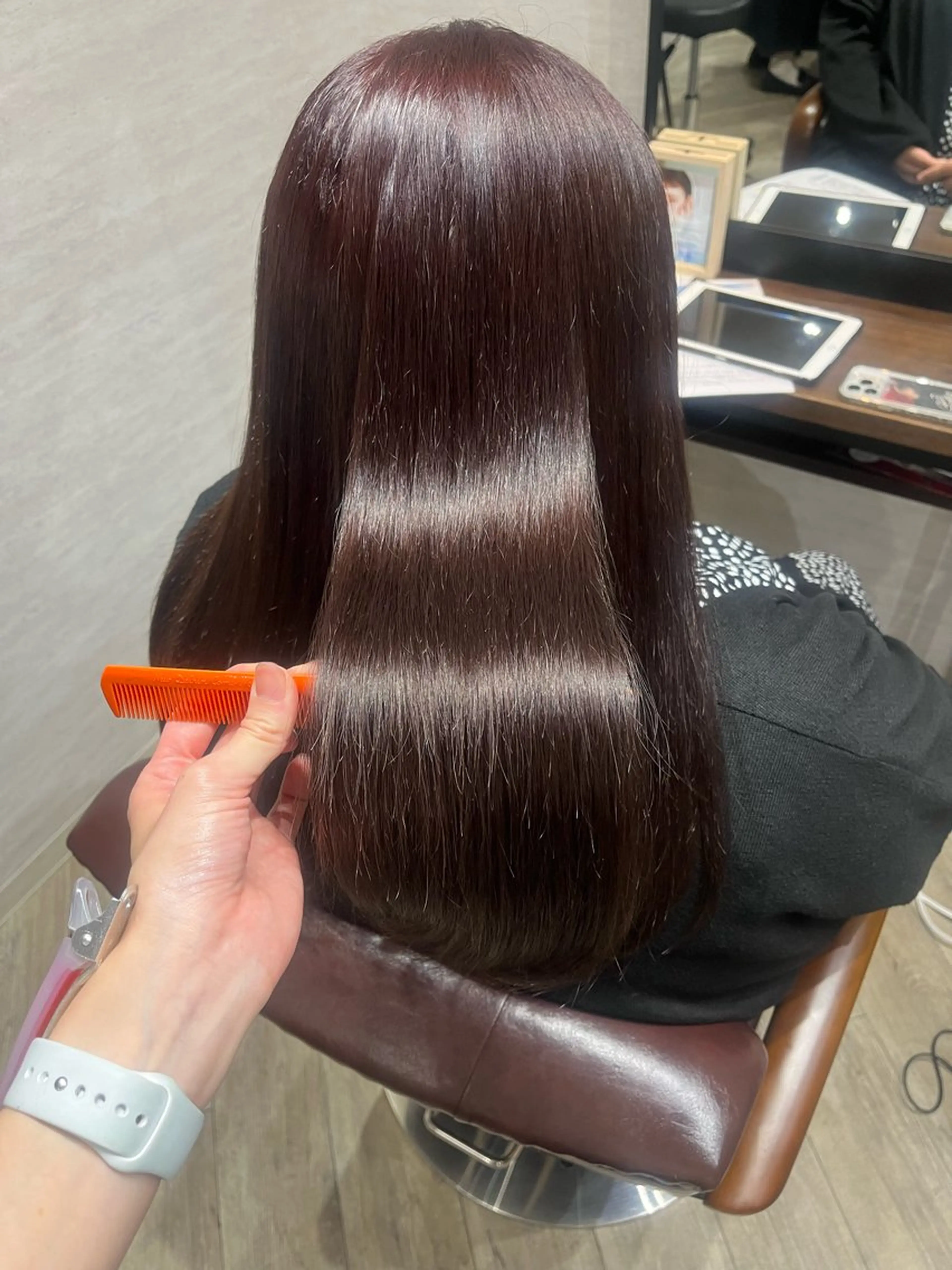 ロング カラー ブラウンカラー ピンクカラー ピンクブラウン 🫧ぷる艶カラー🫧 Yuubi🦩のヘアスタイル