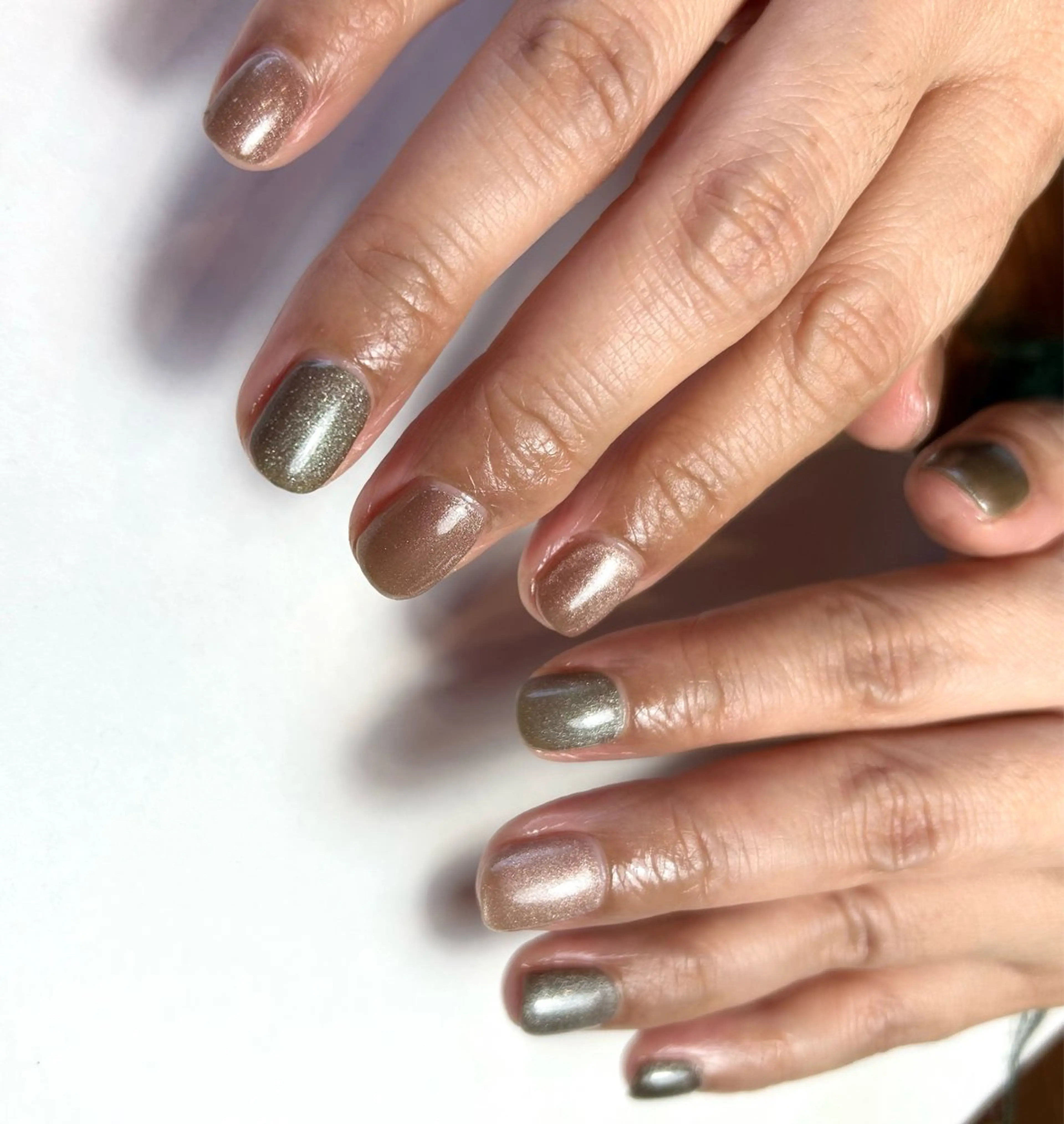 ネイル マグネットネイル スクエアネイル ハンドネイル le_rire _nailのネイルデザイン