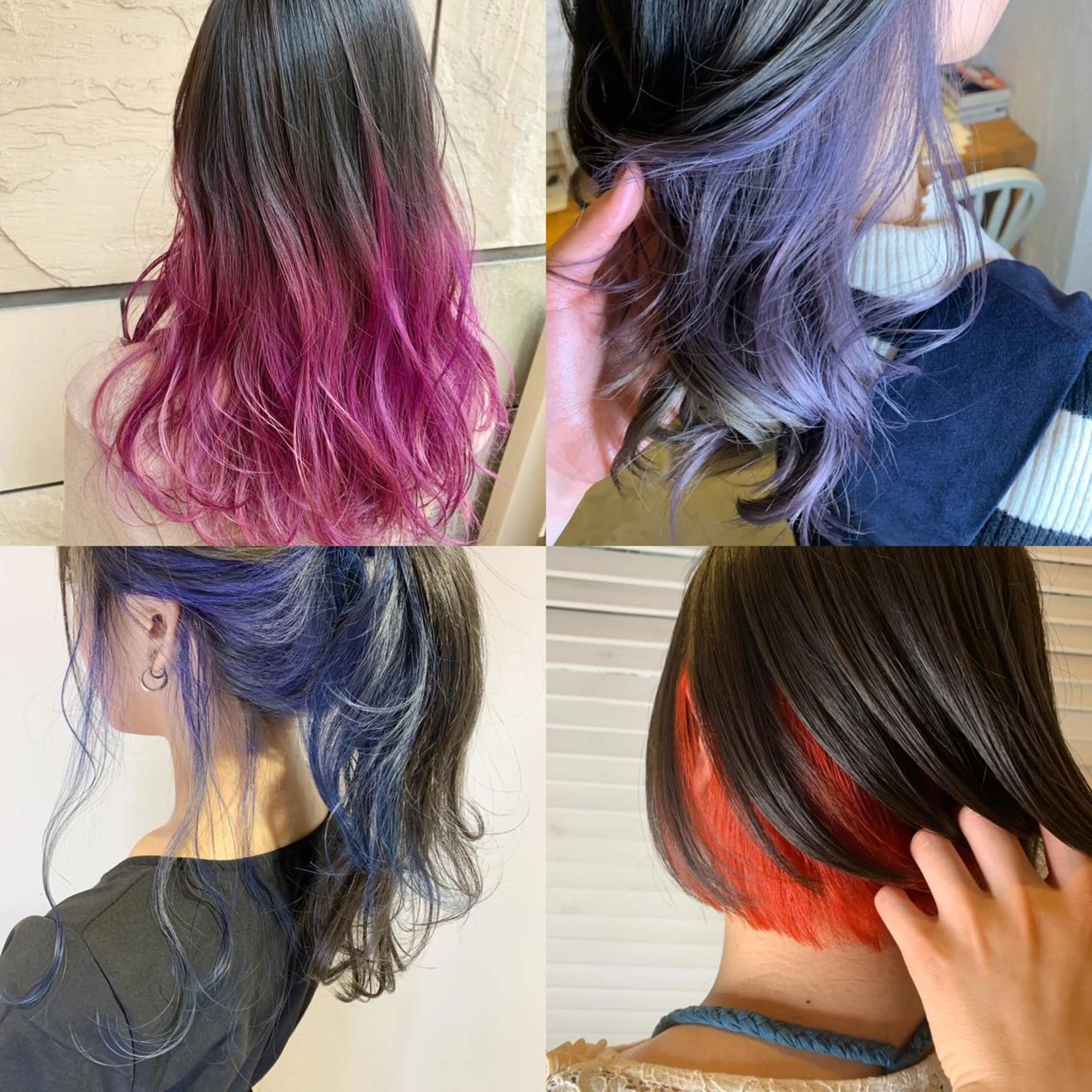 ロング カラー インナーカラー ヘアカラー エクステ KAZUMAのヘアスタイル