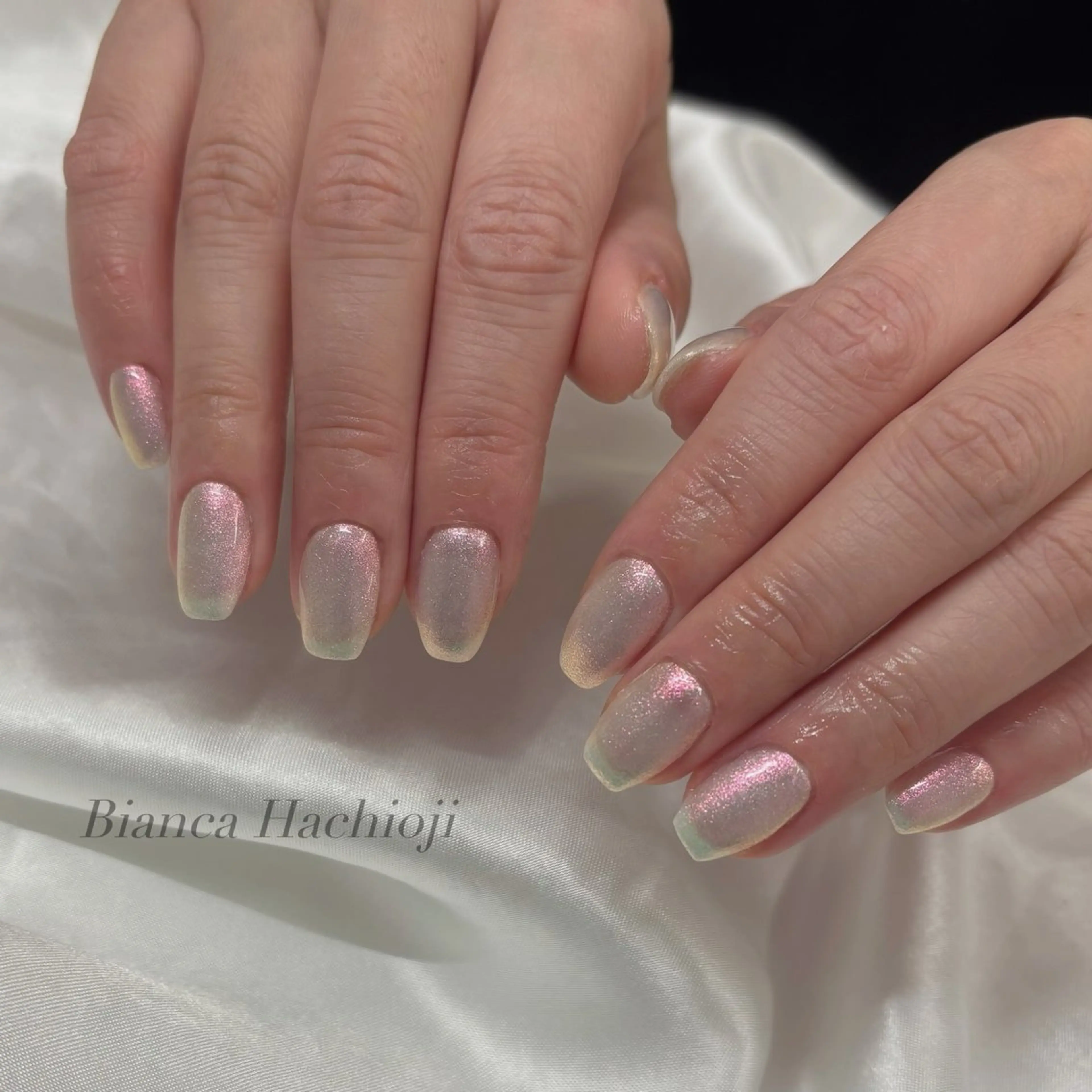 ネイル ハンドネイル Bianca長津田 Mukae⋆.✶🖤のネイルデザイン