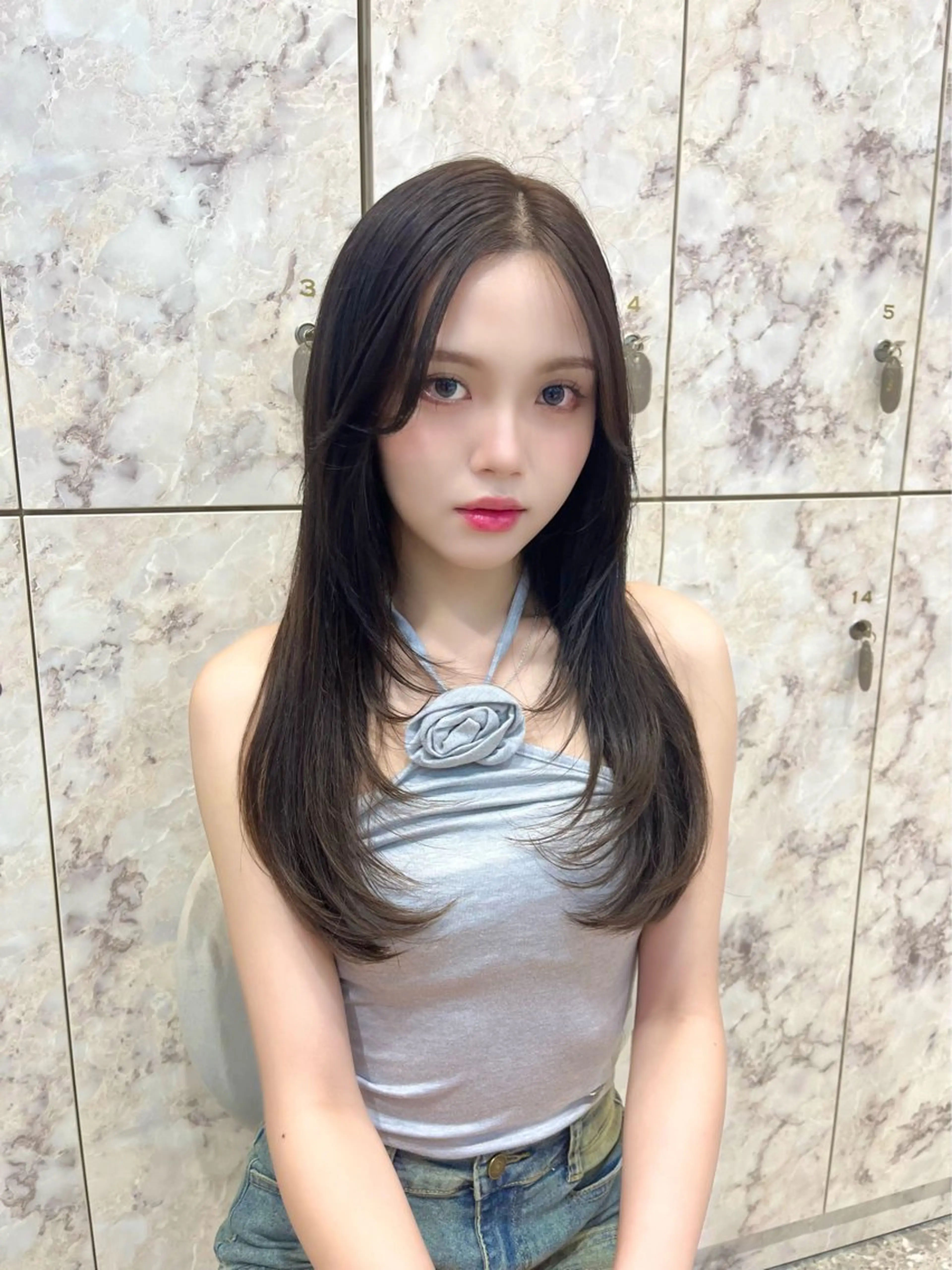 ロング カット ヘアカラー レイヤーカット 新宿🤍Maiのヘアスタイル