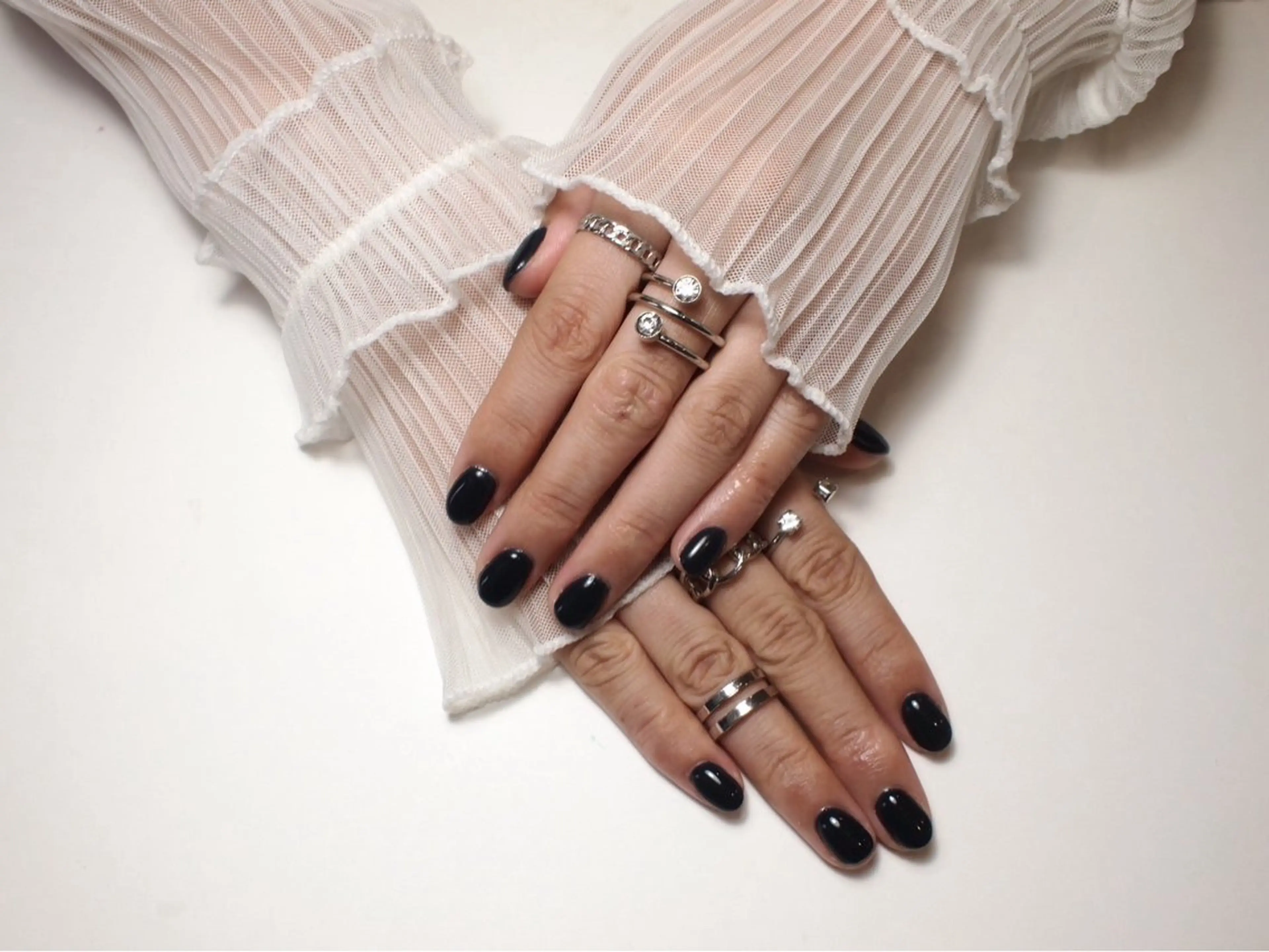 ネイル ネイビー ワンカラーネイル ハンドネイル ORGAN makiのネイルデザイン