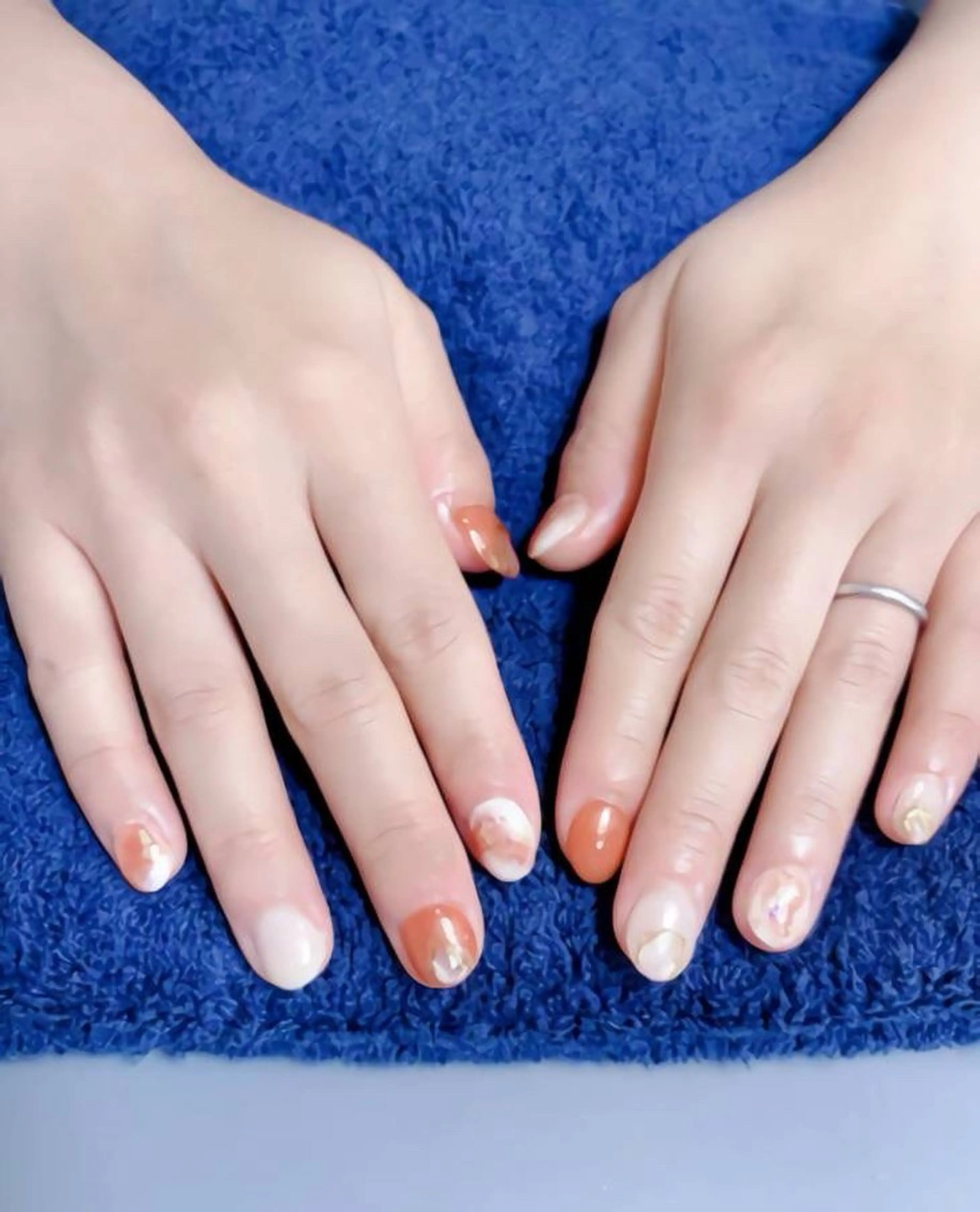 ネイル 長さ出し ニュアンスネイル ショートネイル 自宅サロン mArsのネイルデザイン