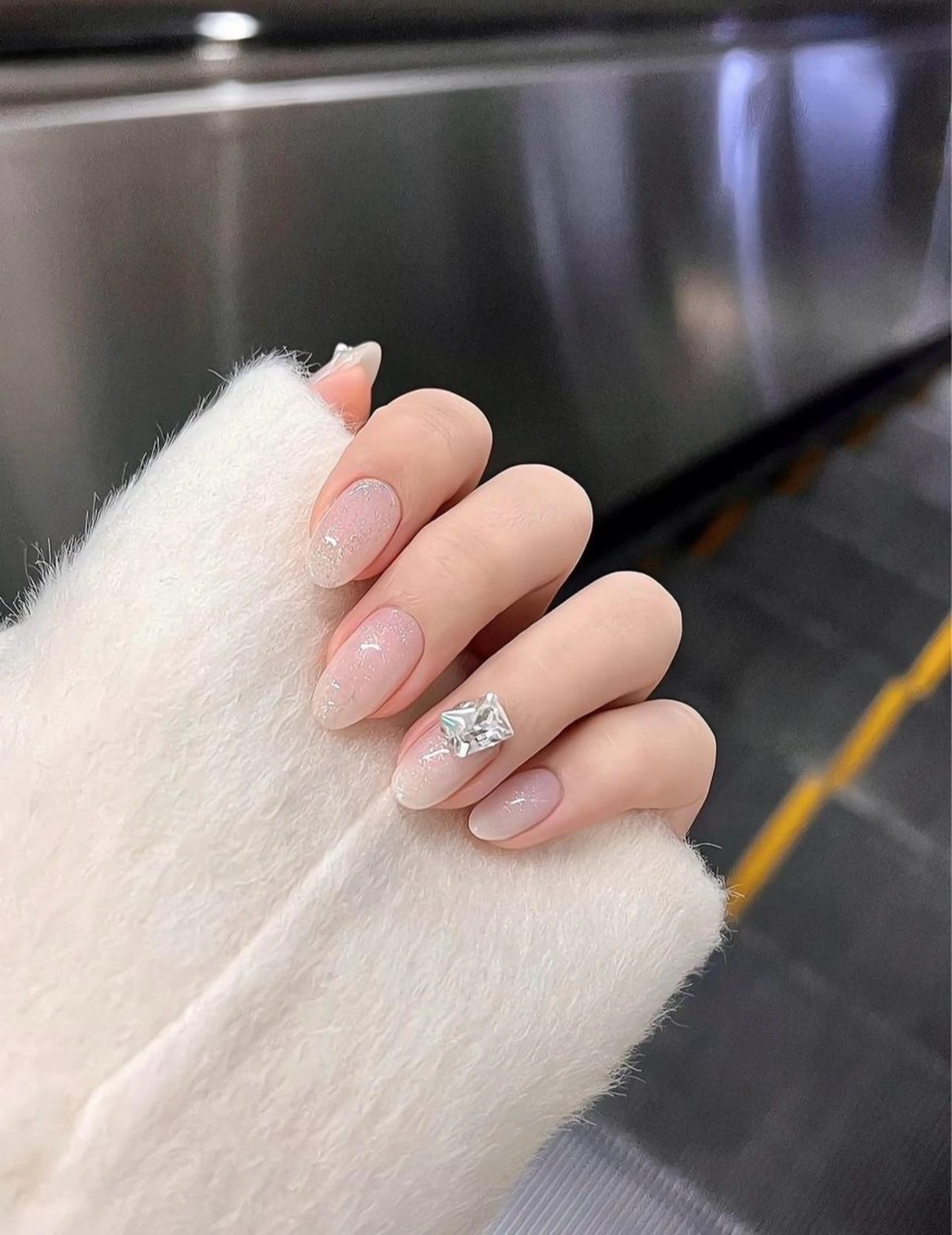 ネイル フットネイル ジェルネイル 韓国ネイル ラメ(グリッター) ラメグラデーション Any nail新大久保店のネイルデザイン