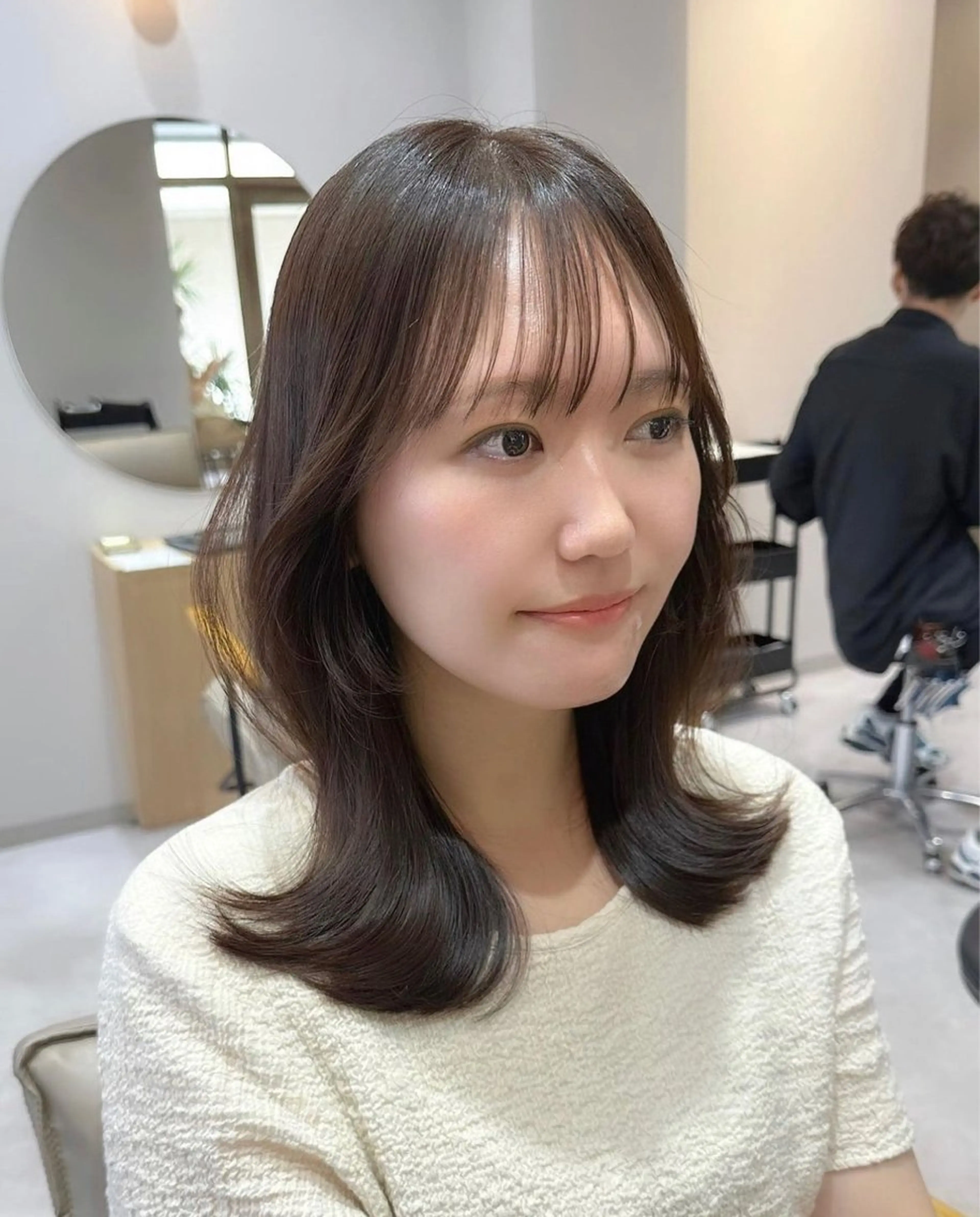 セミロング カラー ヘアアレンジ topstylist 芳賀みなみのヘアスタイル
