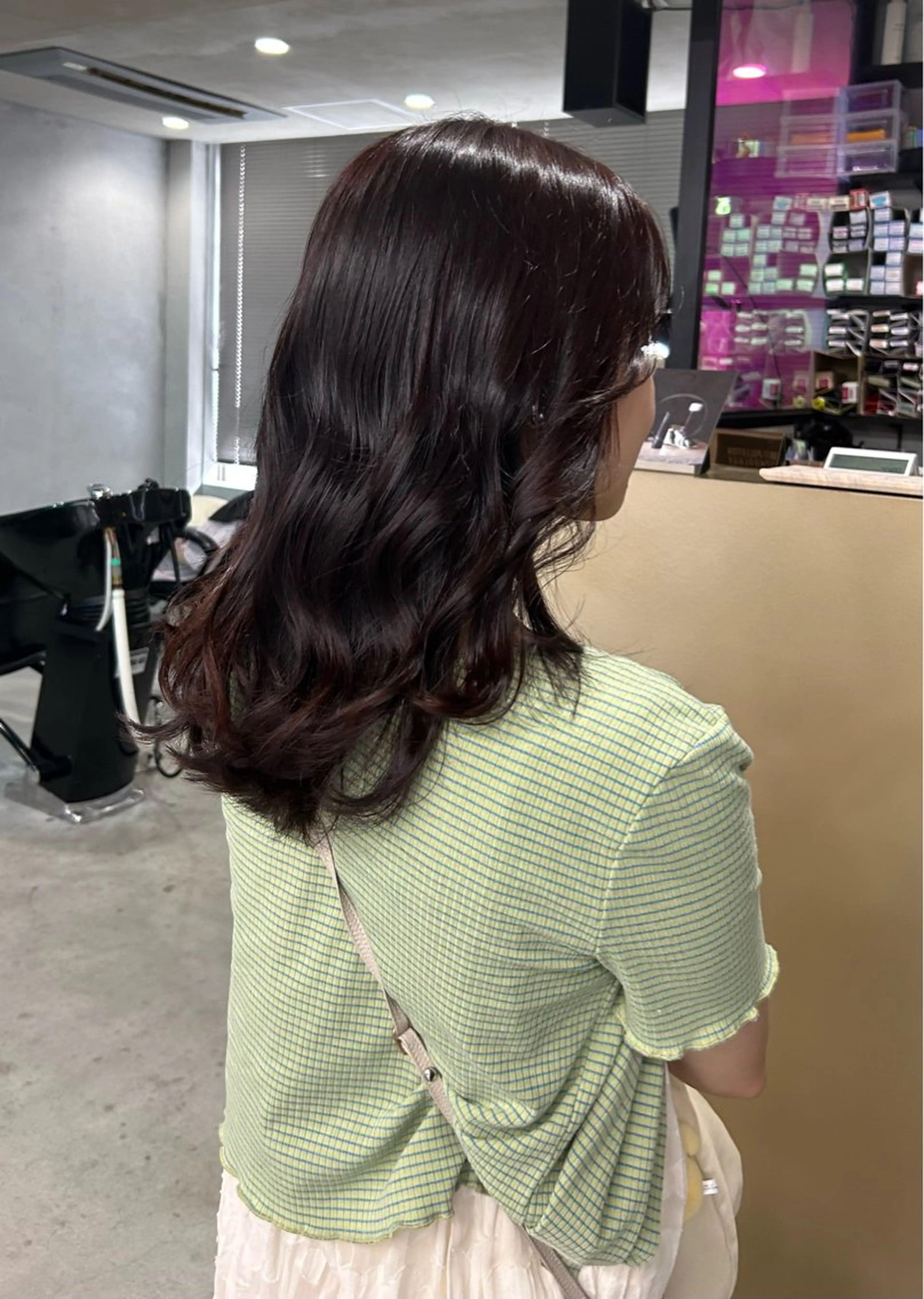 ミディアム カラー ブラウンカラー ナチュラルブラウン ヘッドスパ wabi【ワビ】所属・manami/ヘア セット/ハイトーンのヘアスタイル