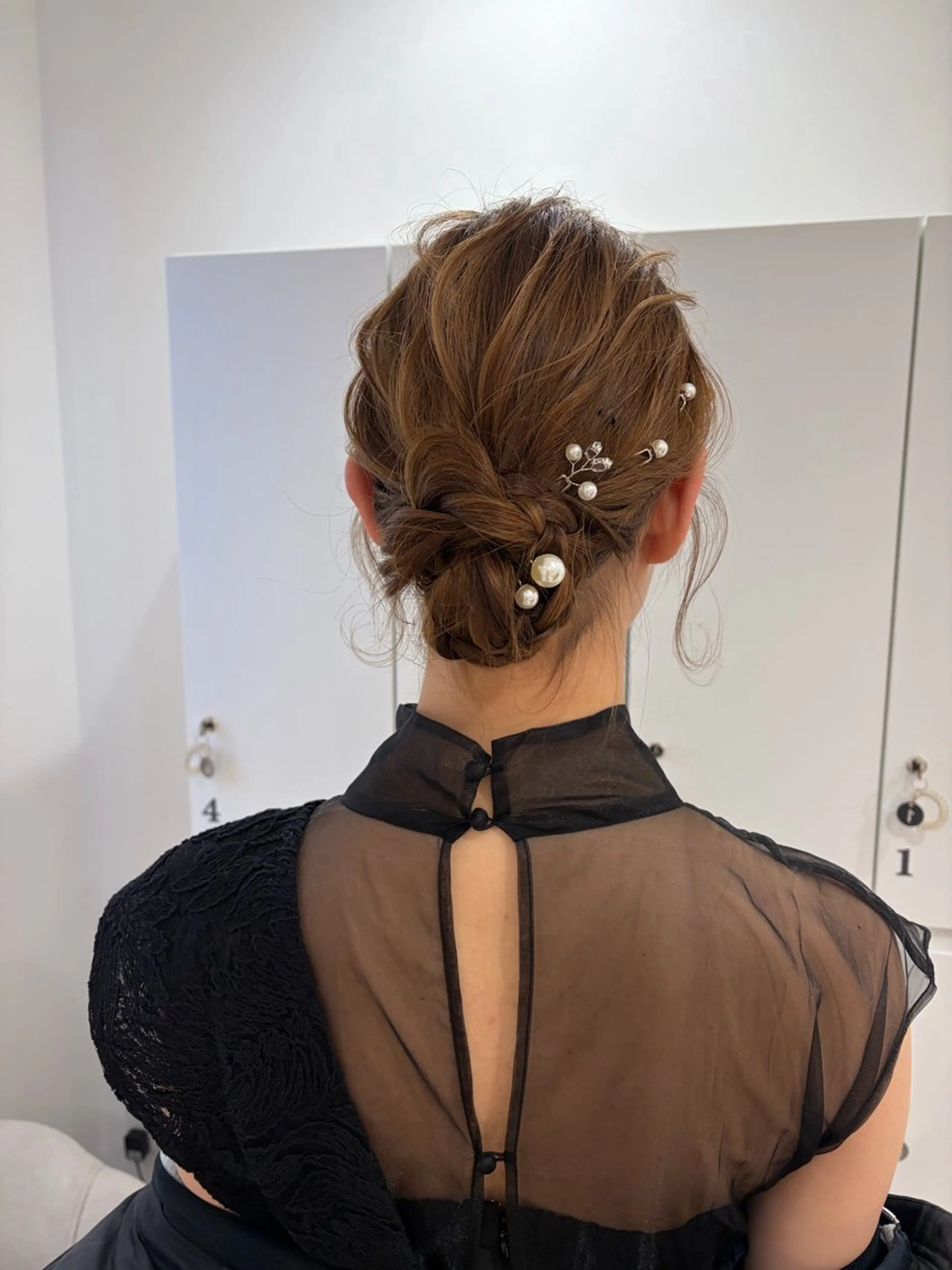 ロング ヘアアレンジ ヘアセット お呼ばれ カチモリ/はるか🎀のヘアスタイル