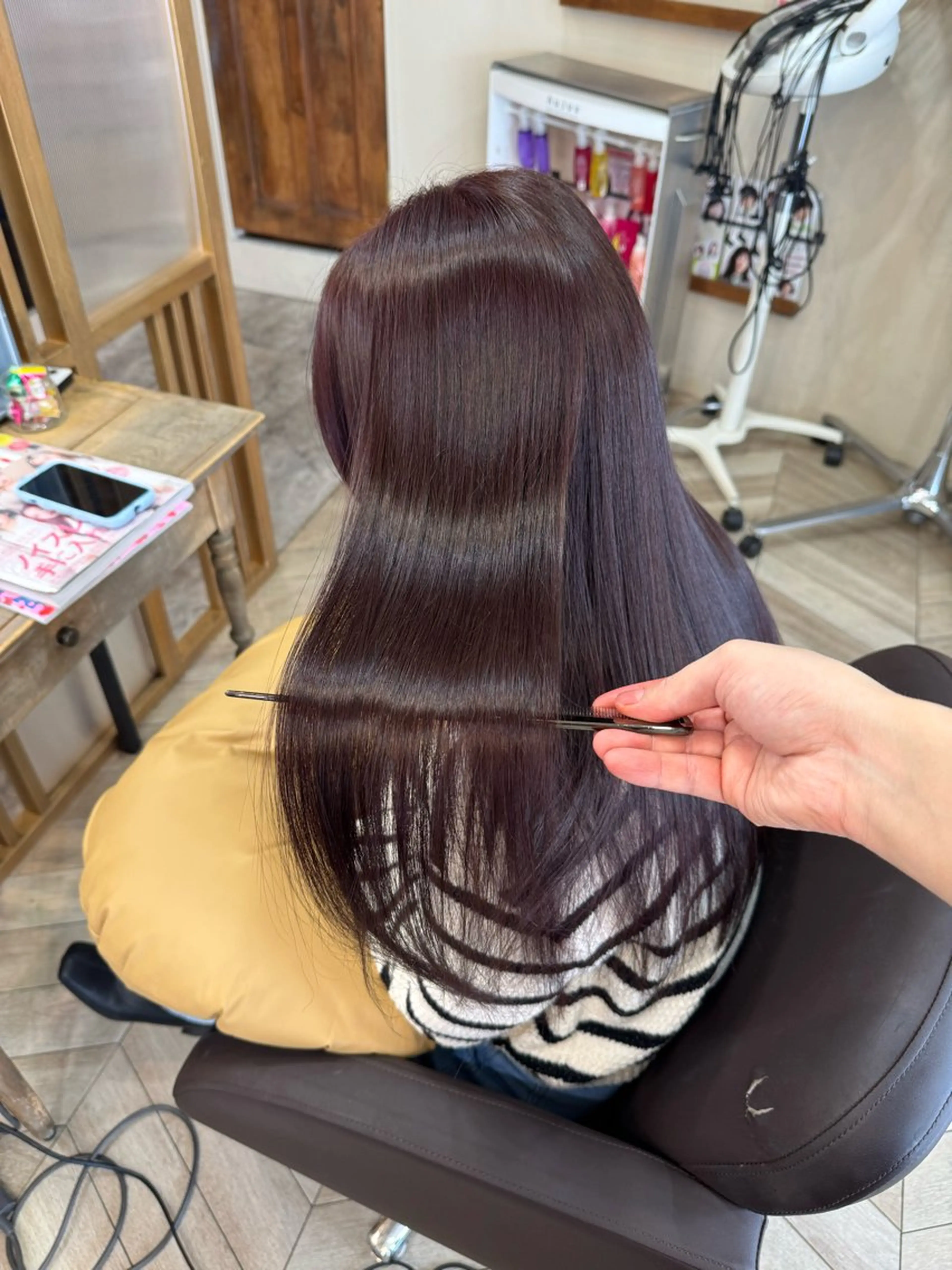 ロング ヘアカラー トリートメント 佐藤景流/髪質改善/ 艶髪/メンズのヘアスタイル