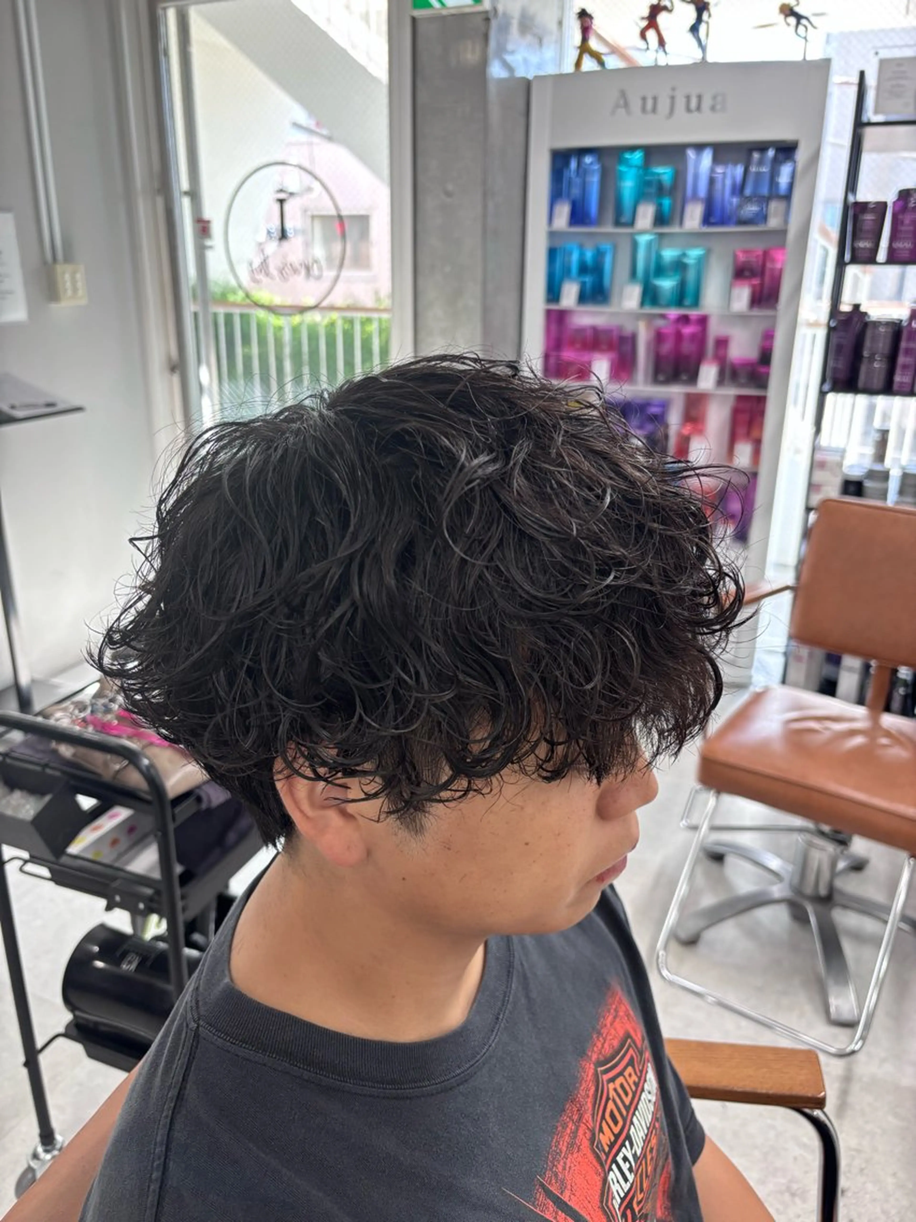 パーマ メンズ カット パーマ トリートメント ヘッドスパ フェザーの鬼 🇰🇷yutoのヘアスタイル
