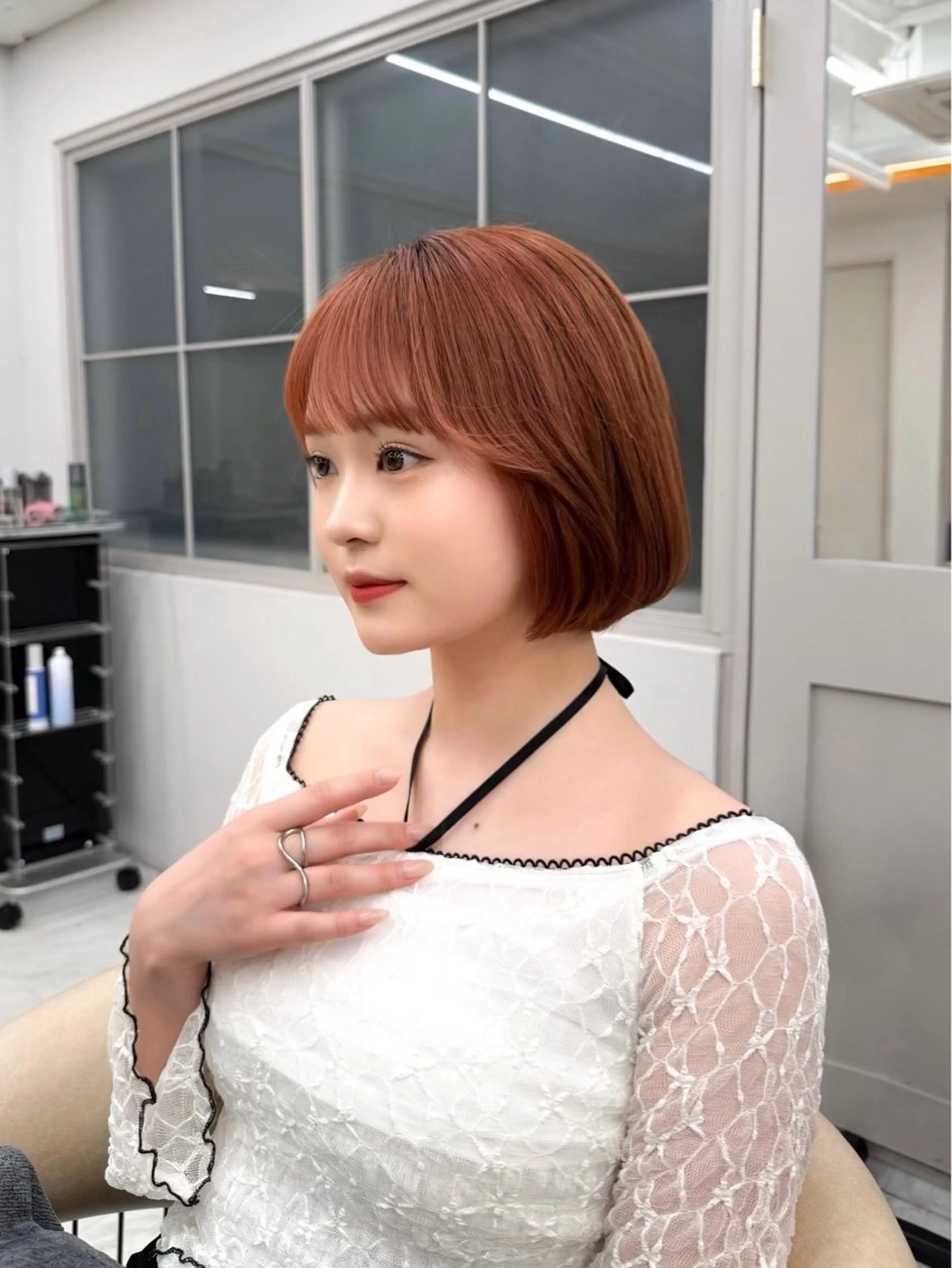 【♡無料♡】【🎀5㎝以上カット限定🎀】ボブカット+高保湿超音波トリートメント/韓国ボブ/似合わせ/限定メニューの写真