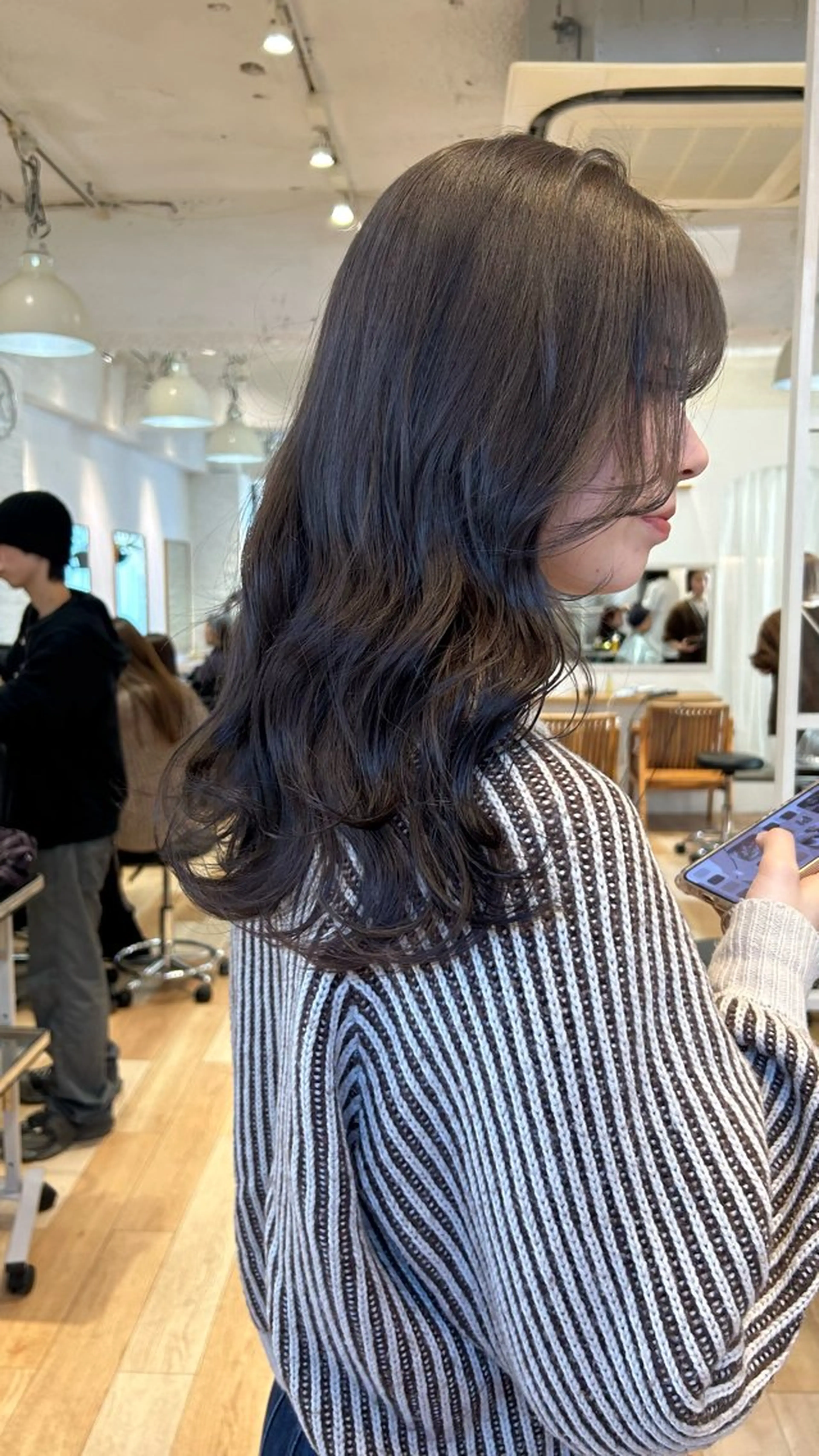 セミロング カラー カット ヘアカラー じゅわっと暖色カラー 🍊Moemiのヘアスタイル