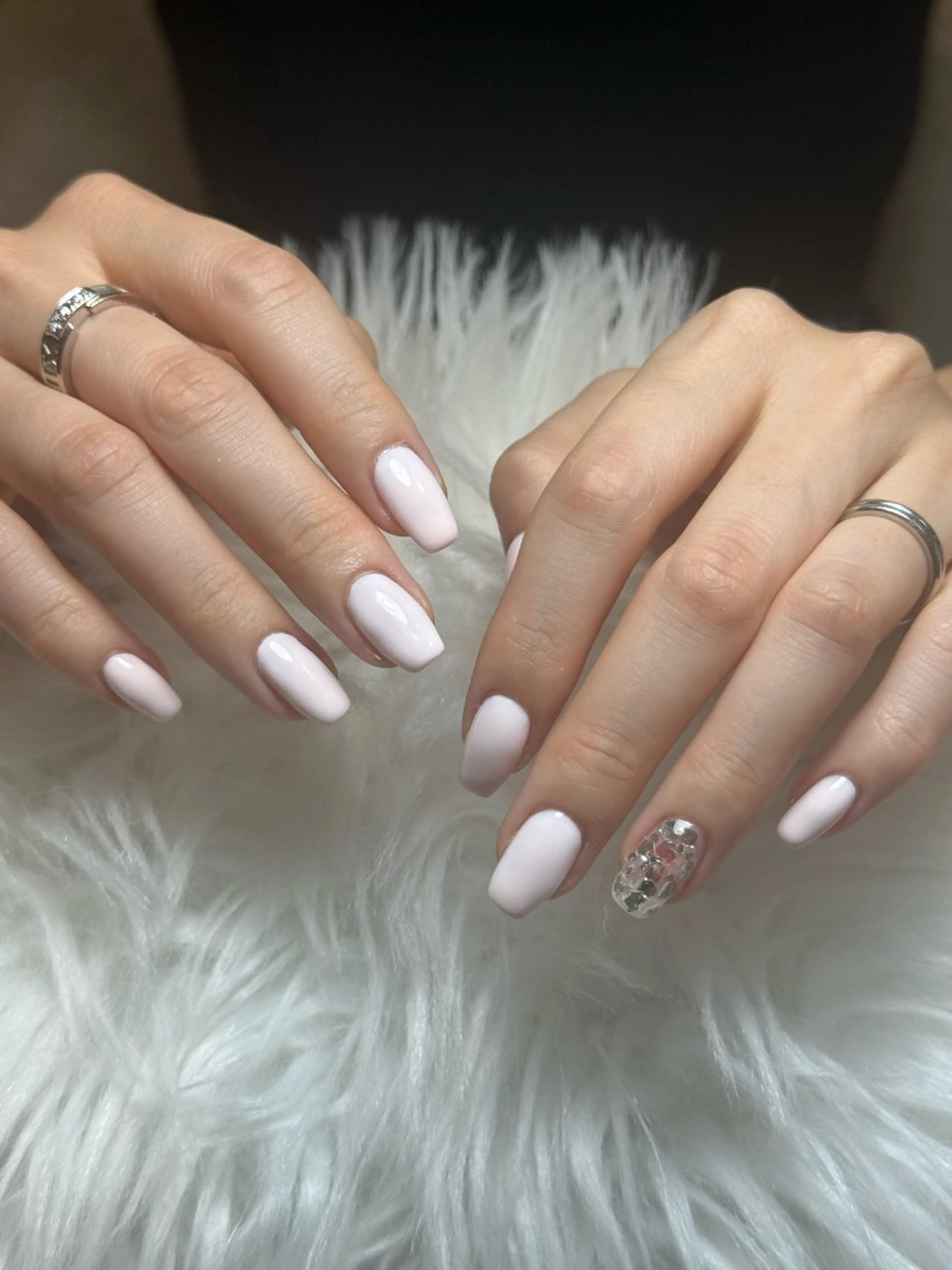 ネイル フレンチネイル ジェルネイル キラキラネイル 韓国ネイル レース Julli NailStudioのネイルデザイン
