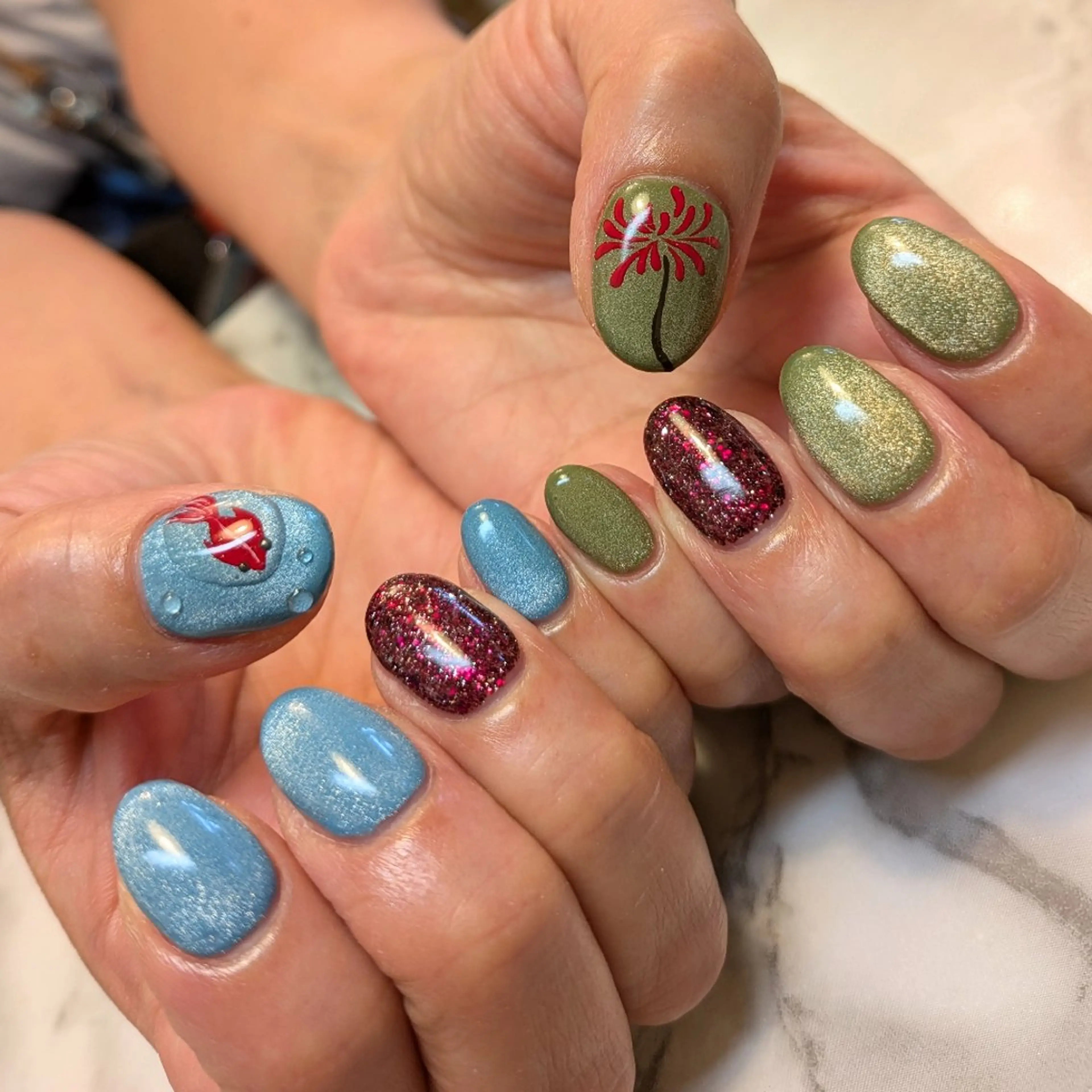 ネイル マグネットネイル ジェヌインネイル 河内のネイルデザイン