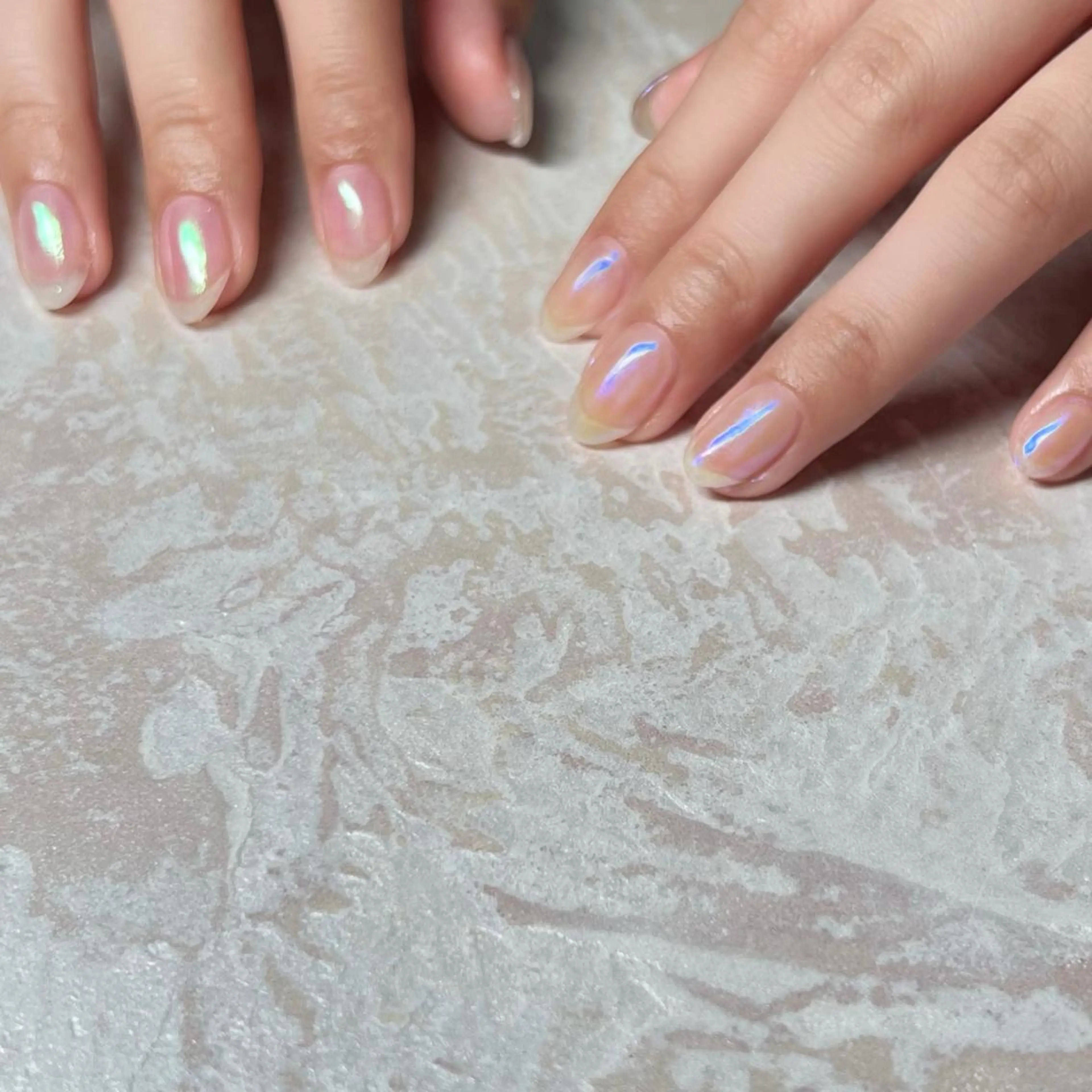 ネイル オーロラネイル マグネットネイル ニュアンスネイル ショートネイル gemickle nailのネイルデザイン