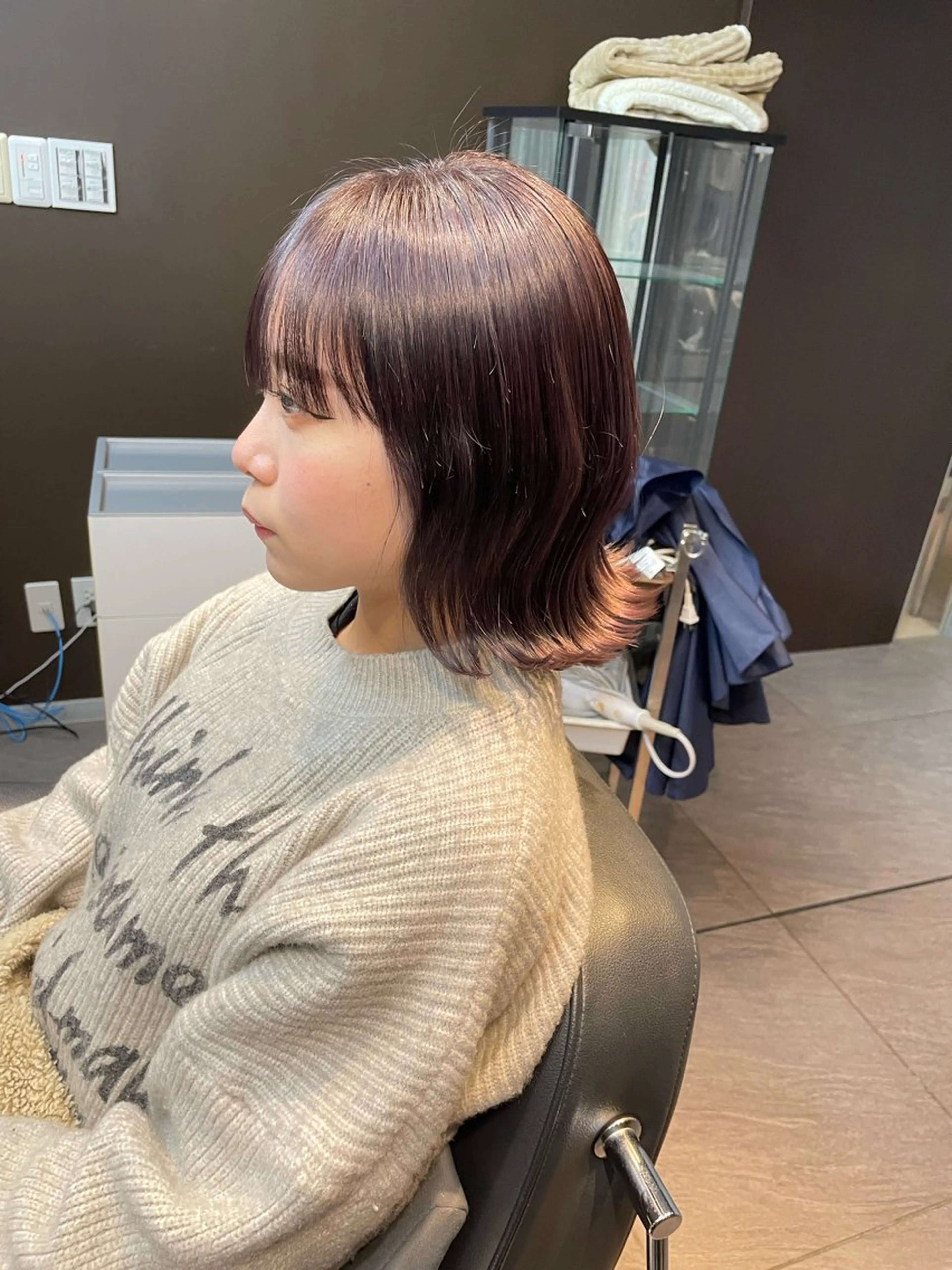 ショート カラー ブリーチ 透明感カラー グレージュ ピンクカラー レイヤーカット /髪質改善　小池　祐のヘアスタイル