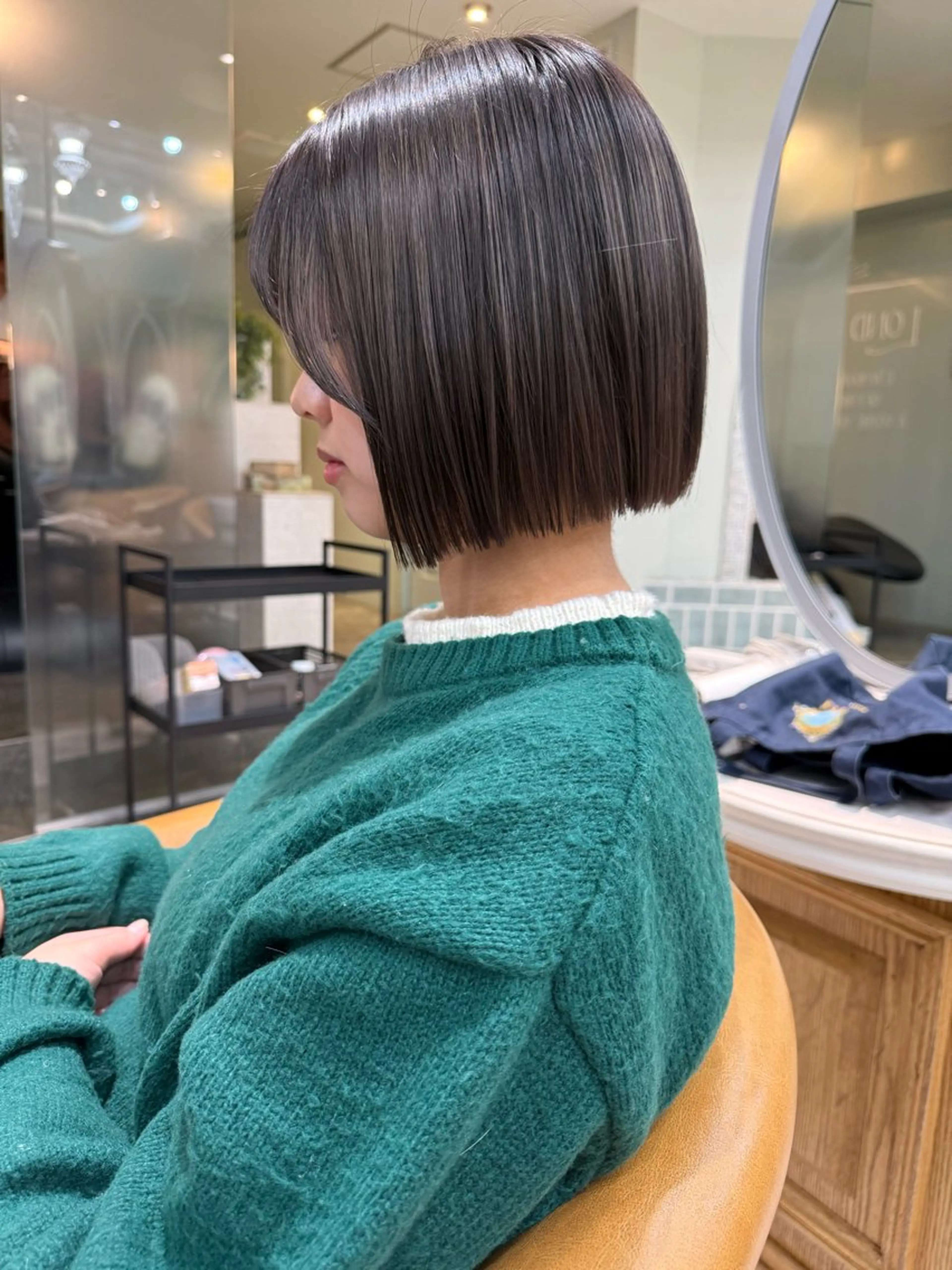 ショート ショートボブ 韓国風カラー ボブ くびれヘア 髪質改善 ボブ/顔周りカット /縮毛矯正/鈴木隆太のヘアスタイル