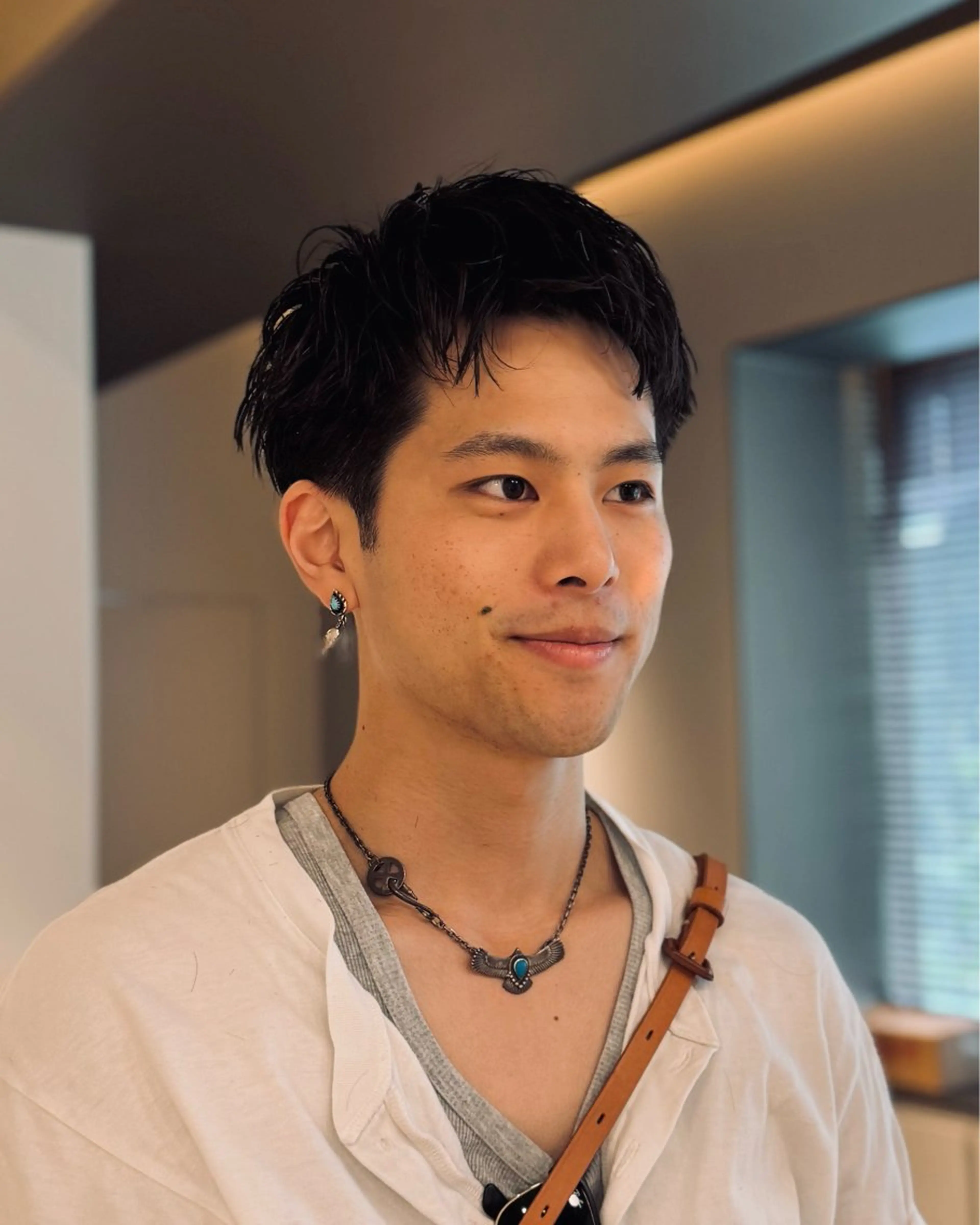 ショート パーマ メンズ 刈り上げ ショートヘア カット パーマ 丸山 航輝のヘアスタイル