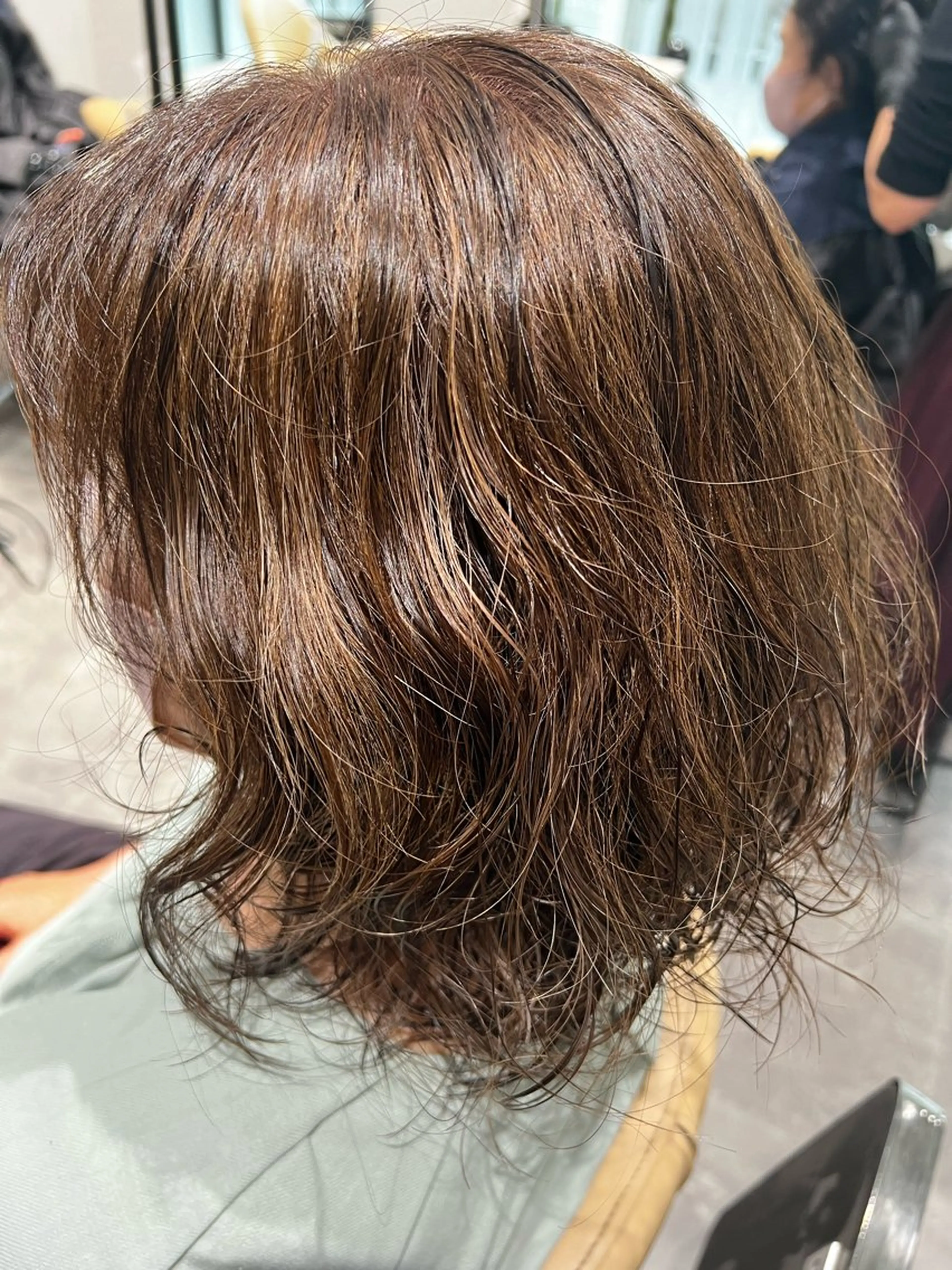 ミディアム ハイライト 福田 秀好のヘアスタイル