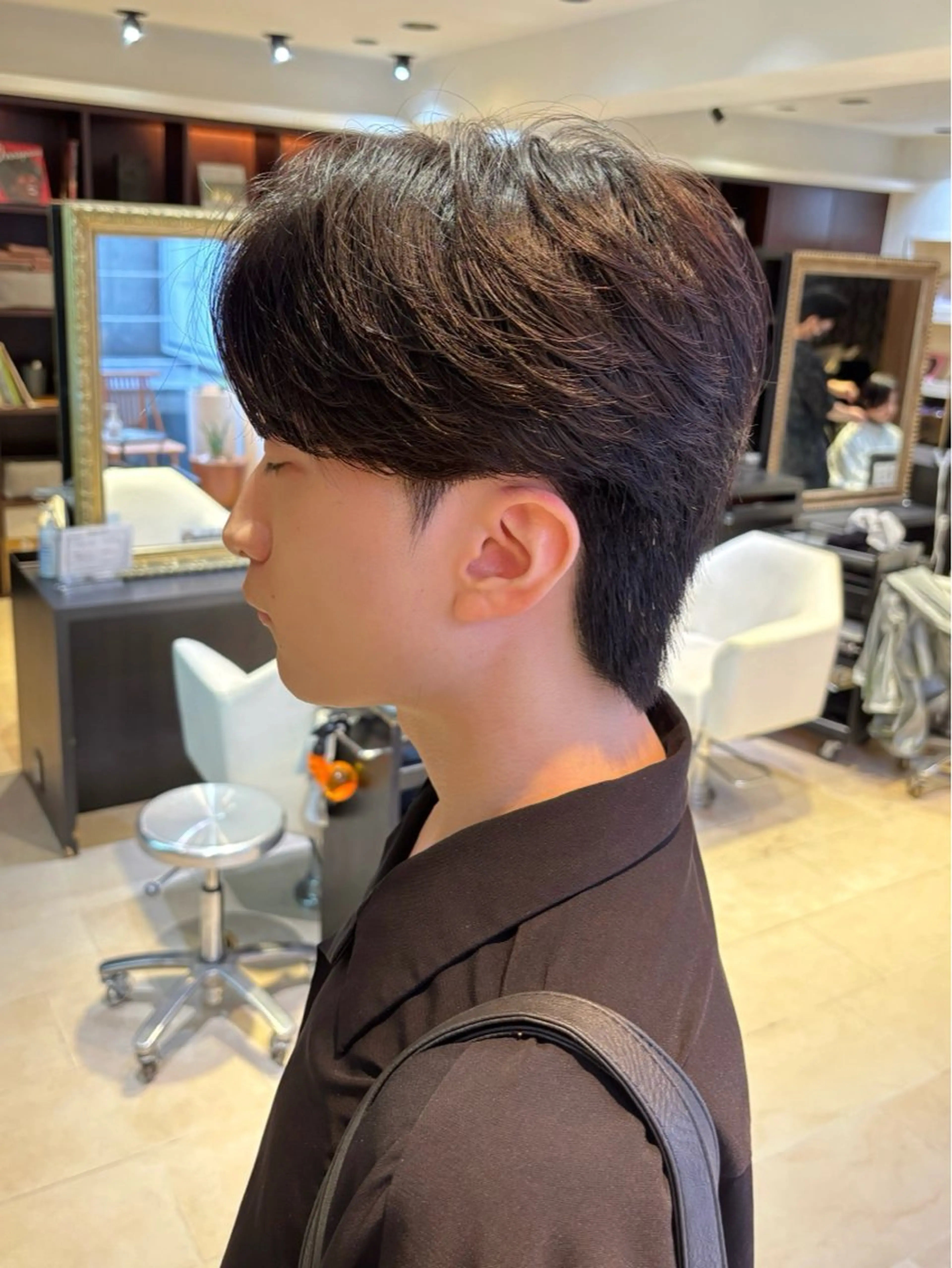 ショート パーマ メンズ カット パーマ カルマパーマ韓国ヘア shiryuのヘアスタイル