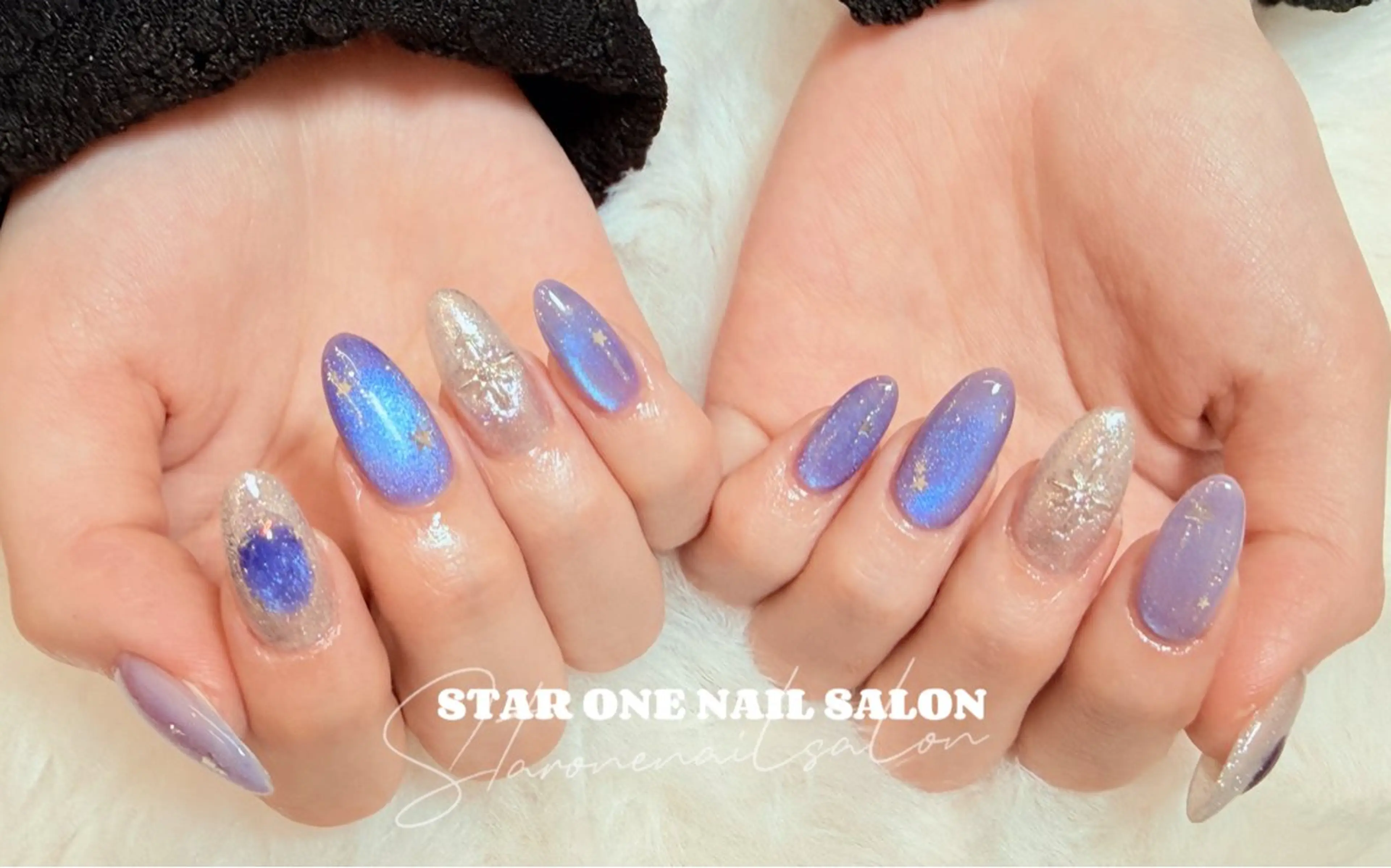 ネイル ハンドネイル 星 あみのネイルデザイン