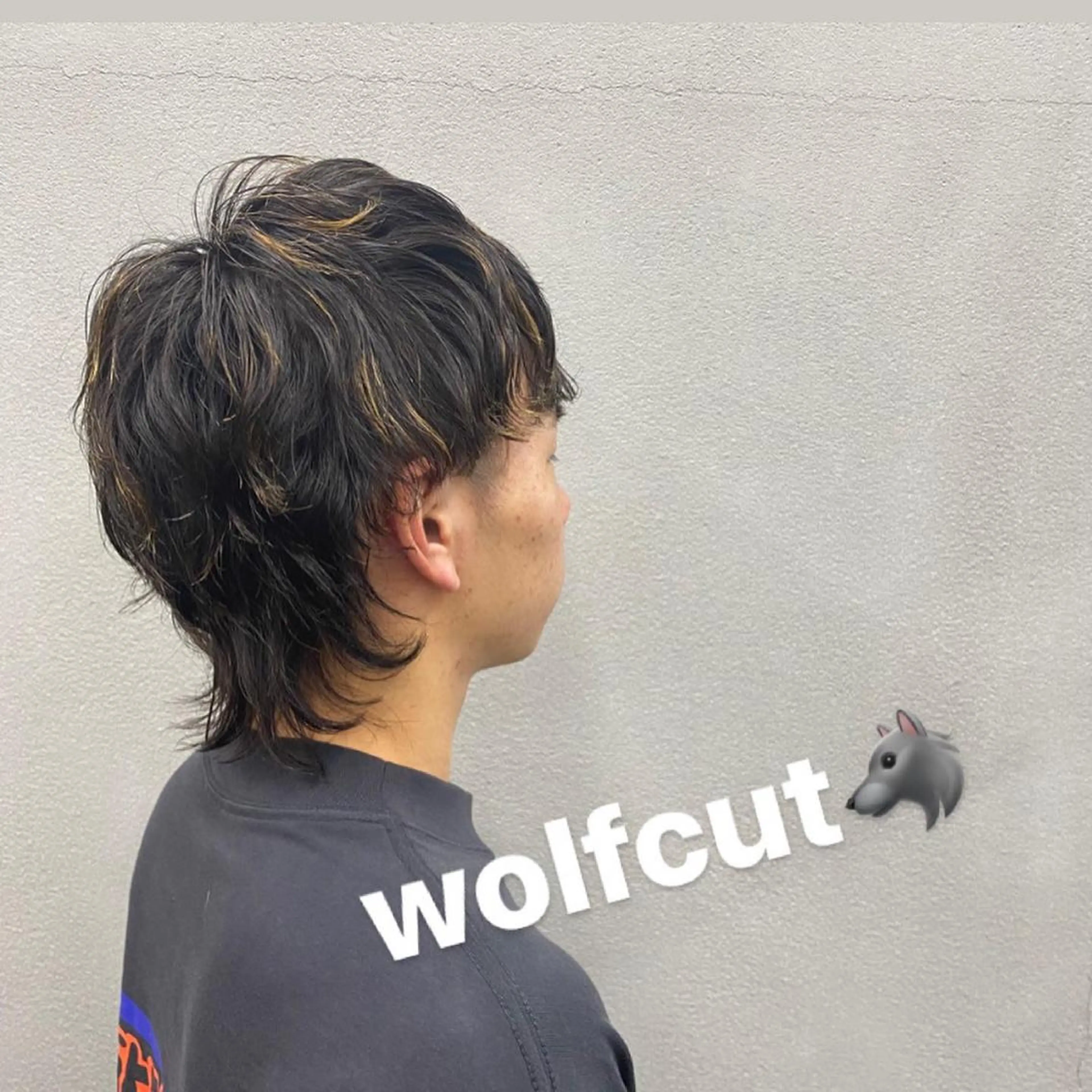 ショート パーマ メンズ メンズパーマ メンズウルフカット ウルフカット N/デザインカラー 🌿ナギのヘアスタイル