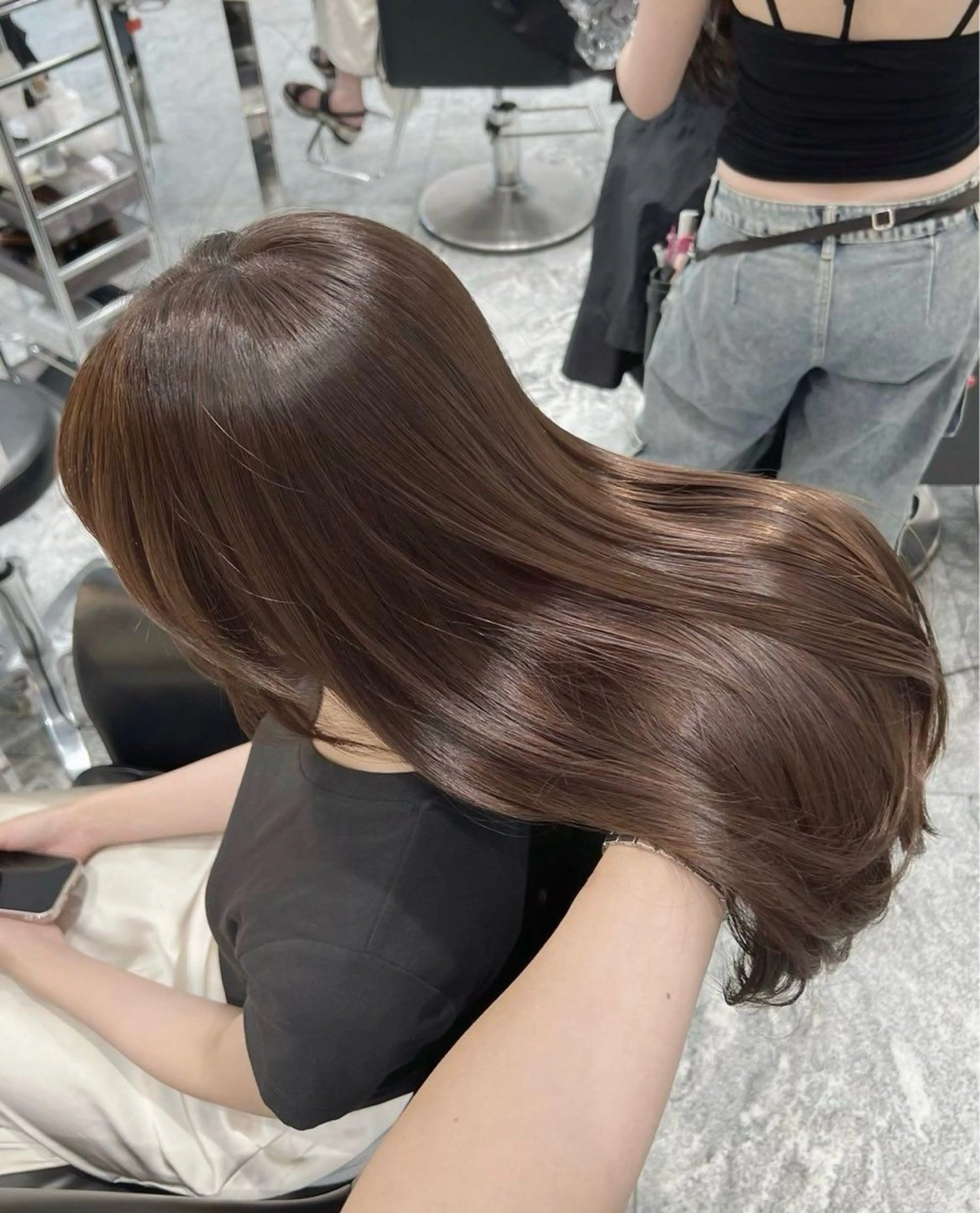 ロング カラー ヘアアレンジ ヘアカラー トリートメント ヘアセット レイヤー×透明感カラ ーHAYATOのヘアスタイル