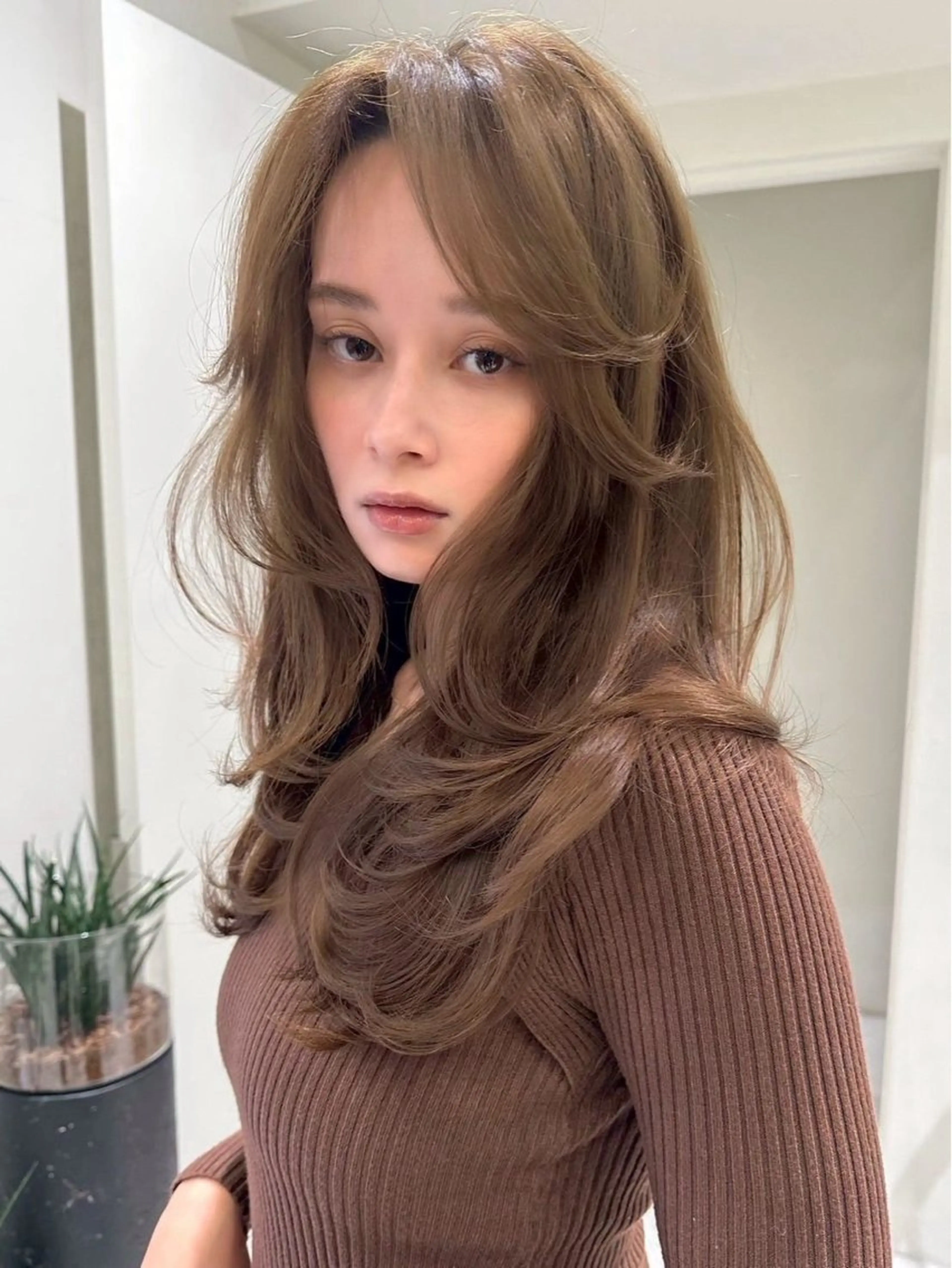 ✨春季限定✨50%off【ブリーチなしで作る透明感カラー🫧】ブリーチなしダブルカラー🌿🤍+トリートメント🧴の写真