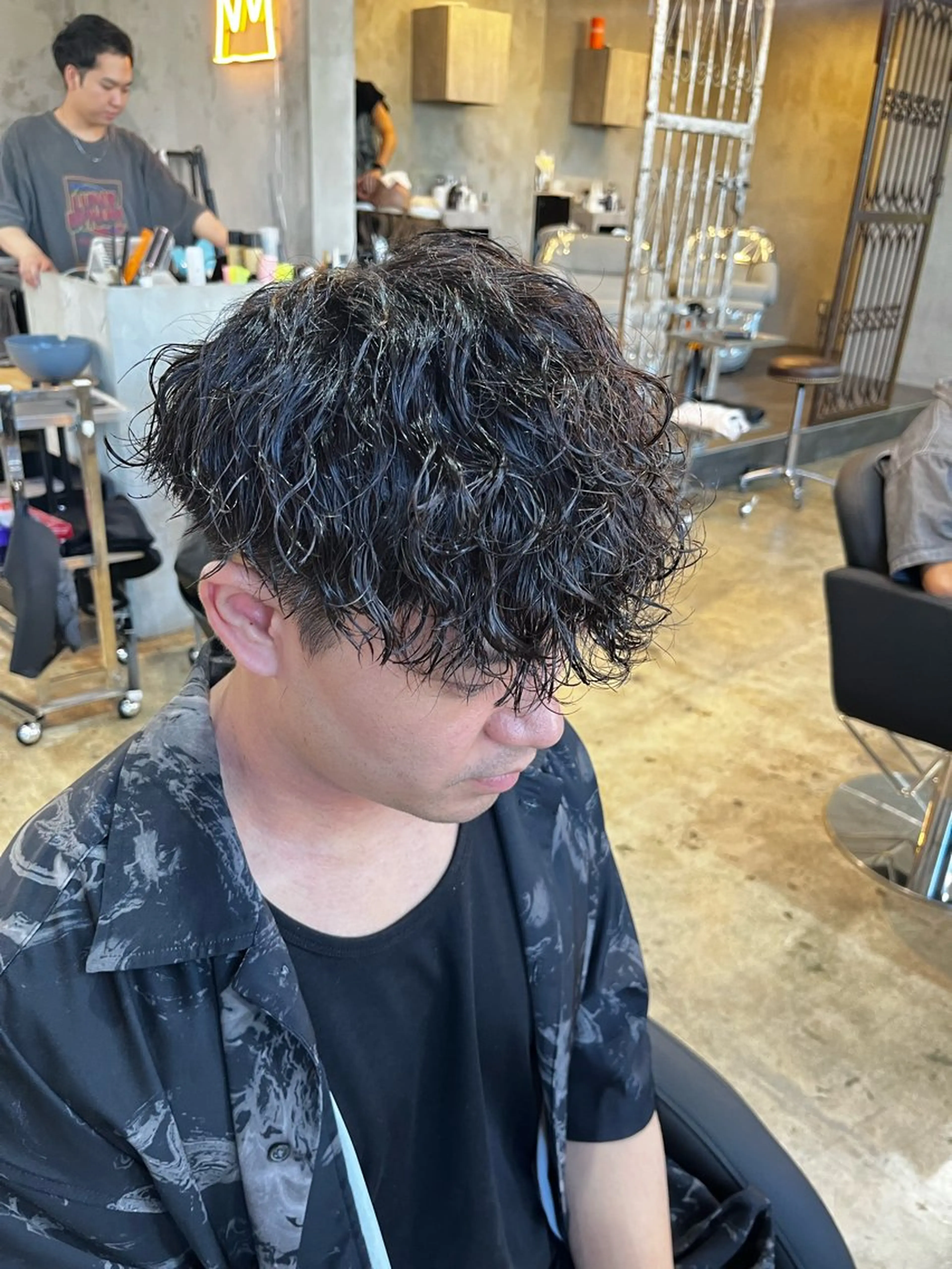 パーマ メンズ メンズパーマ 波巻きパーマ スパイラルパーマ 🟦ROOM MEN 瀬古　侑輝🟦のヘアスタイル