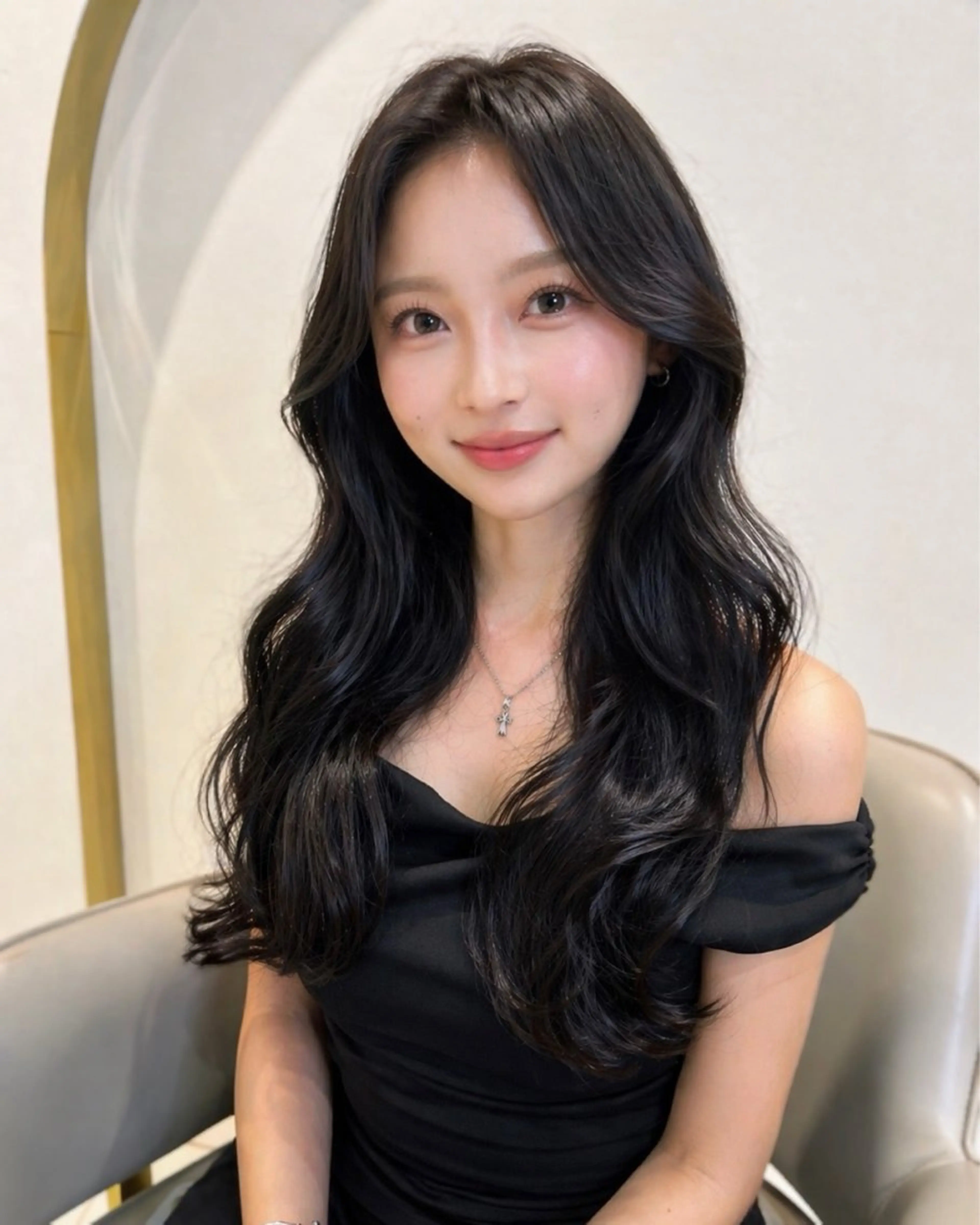 ロング カット ヘアカラー トリートメント 小田裕也 チャンモリパーマのヘアスタイル