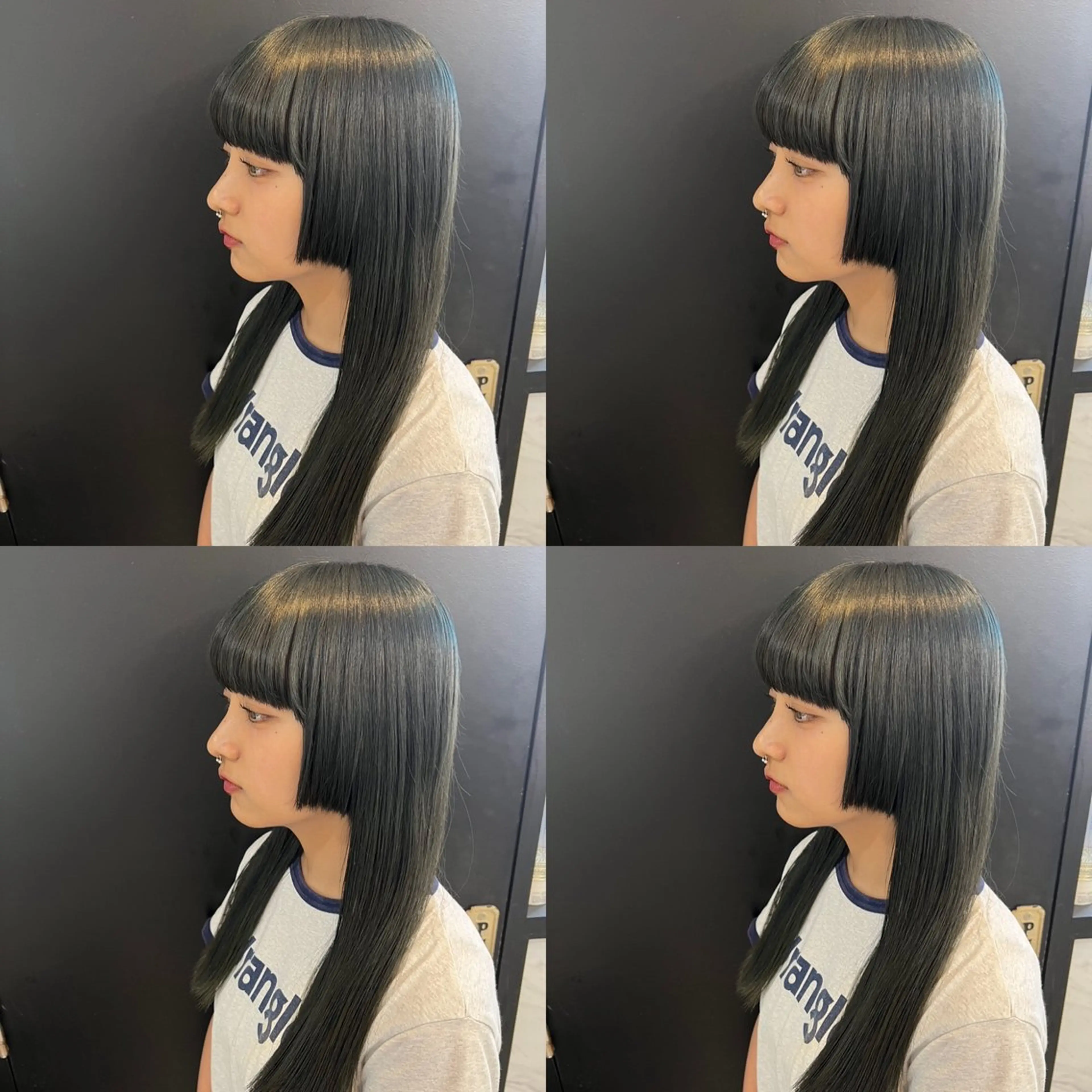 セミロング カラー カット ヘアカラー トリートメント ✨縮毛矯正✖︎顔周り レイヤー✨ナカムラのヘアスタイル
