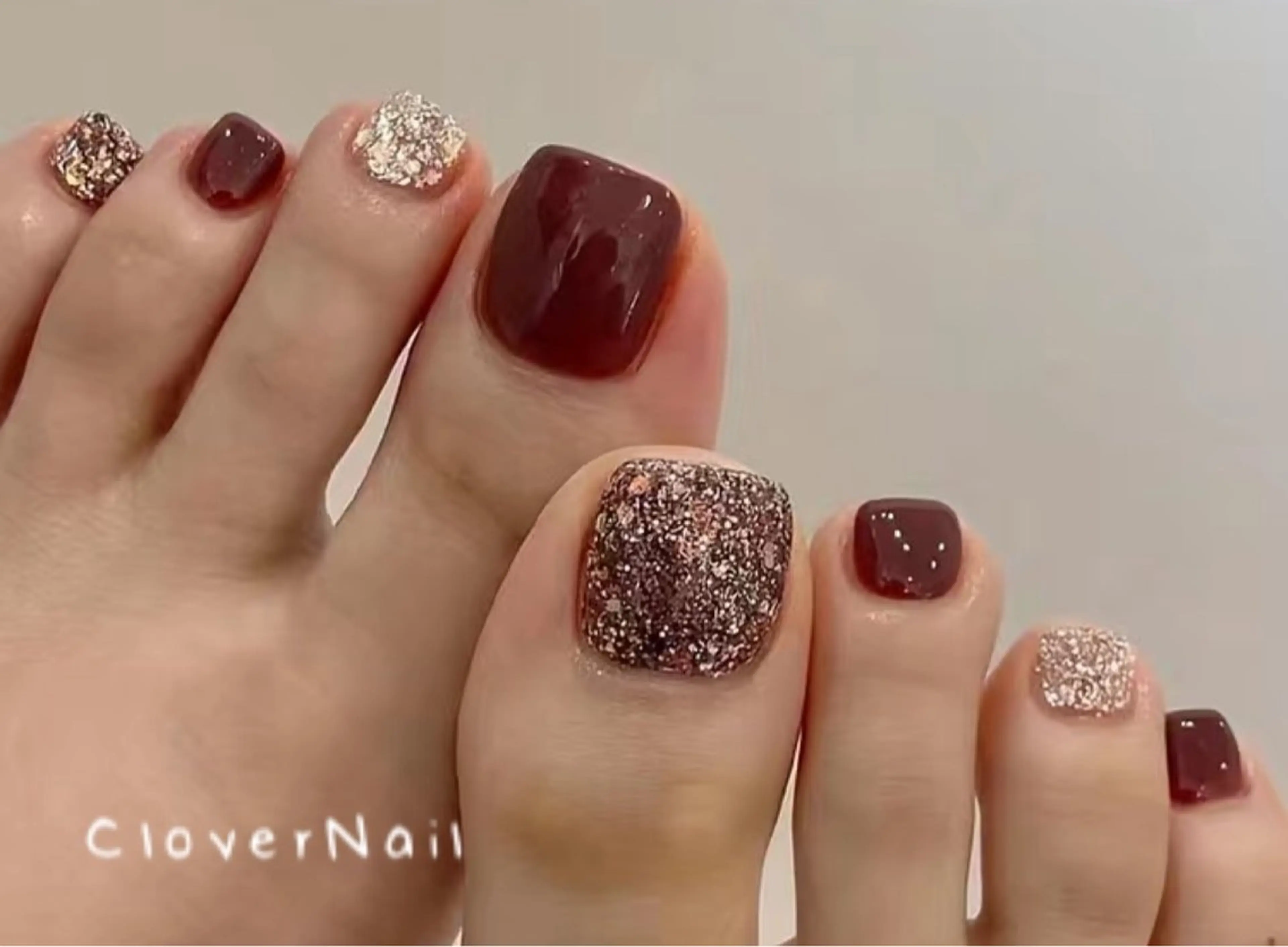 ネイル フットネイル 自宅ネイルサロン クロバーネイルのネイルデザイン